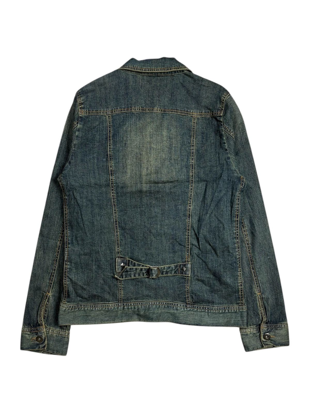 BUFFALO BOBS 2000s Jackrose Vkei Style Mud Wash Single Pocket Denim Jaket Size US M / EU 48-50 / 2 - 3 Thumbnail