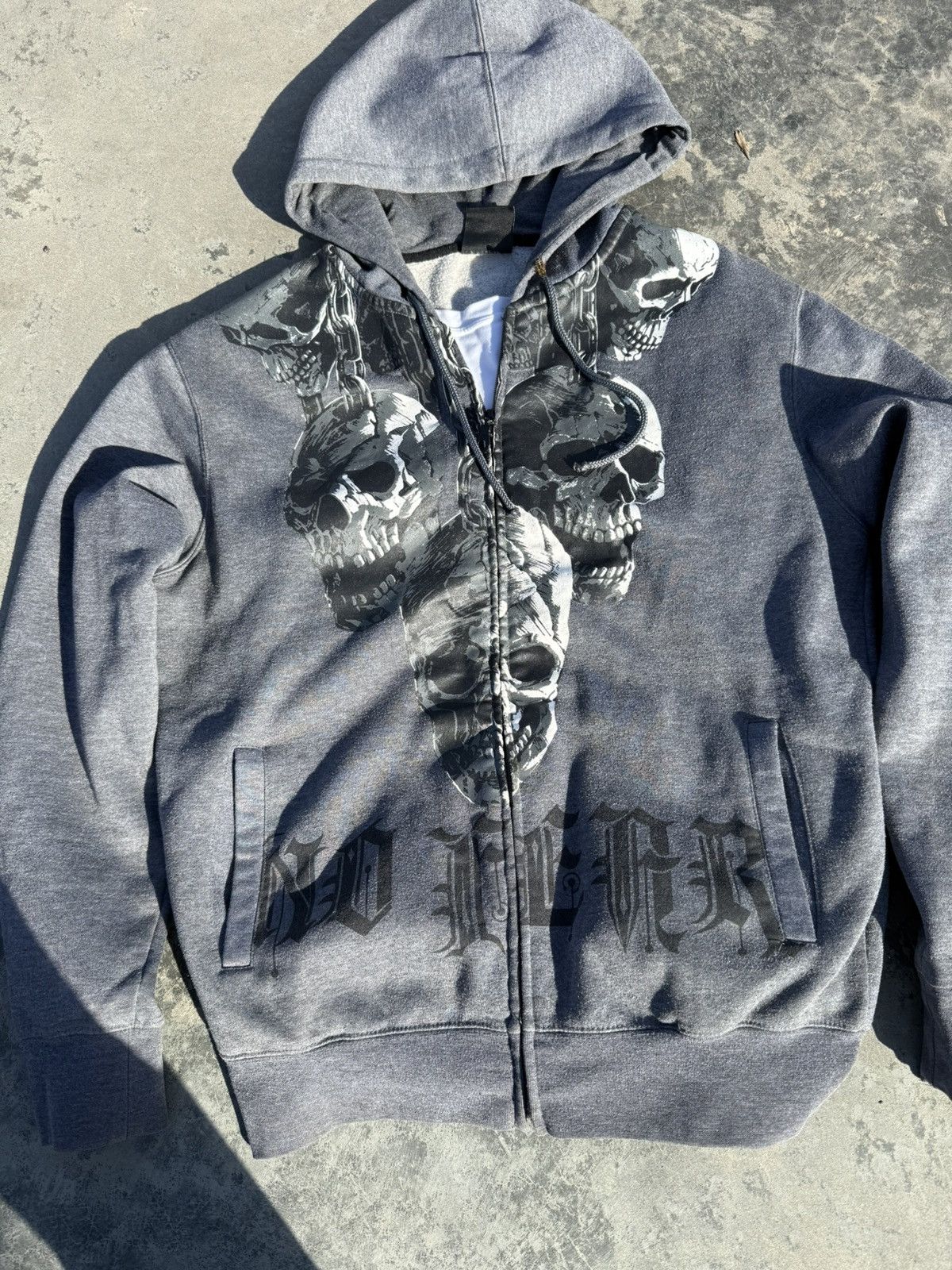 No Fear Vintage No Fear Rare Skull Chain Y2K Baggy Rap Sk8 Hoodie Size US S / EU 44-46 / 1 - 2 Thumbnail