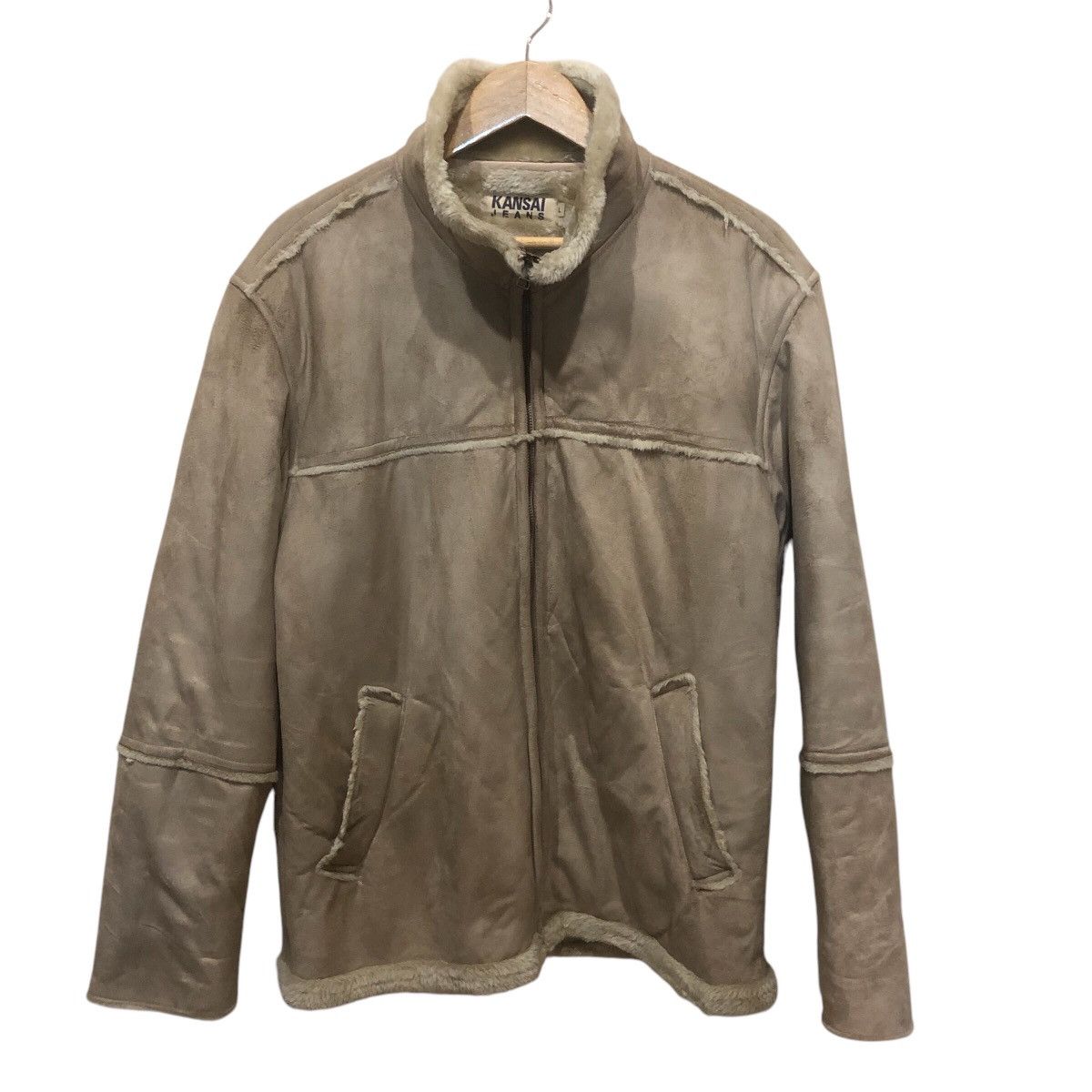 Kansai Yamamoto Kansai Yamamoto Polyster Suede Zipper Jacket Size US L / EU 52-54 / 3 - 4 Thumbnail