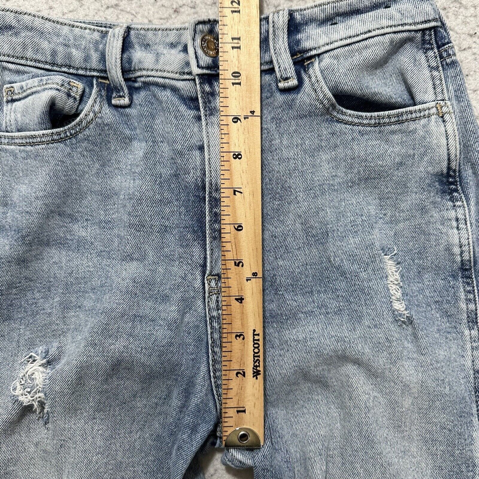 Hollister Hollister Ultra High Rise Mom Jean 25 Blue Distressed Jeans Size 26" / US 2 / IT 38 - 13 Thumbnail