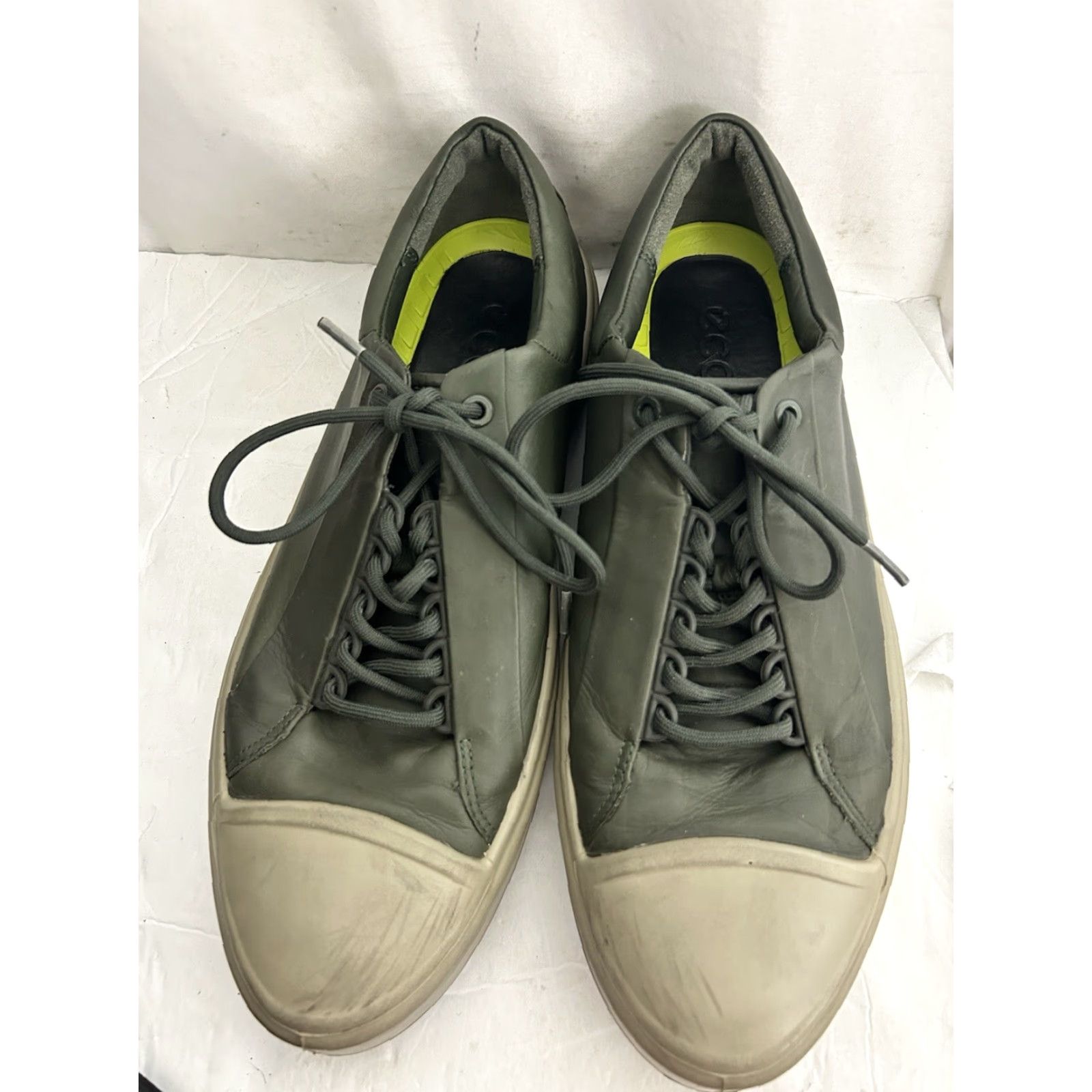 Ecco ECCO Sneaker Men Standard Deep Forest Leather ECCO Flexure T-Cap Low Top Lace Up US 10 EU 44 Shoe Size US M / EU 48-50 / 2 - 7 Thumbnail