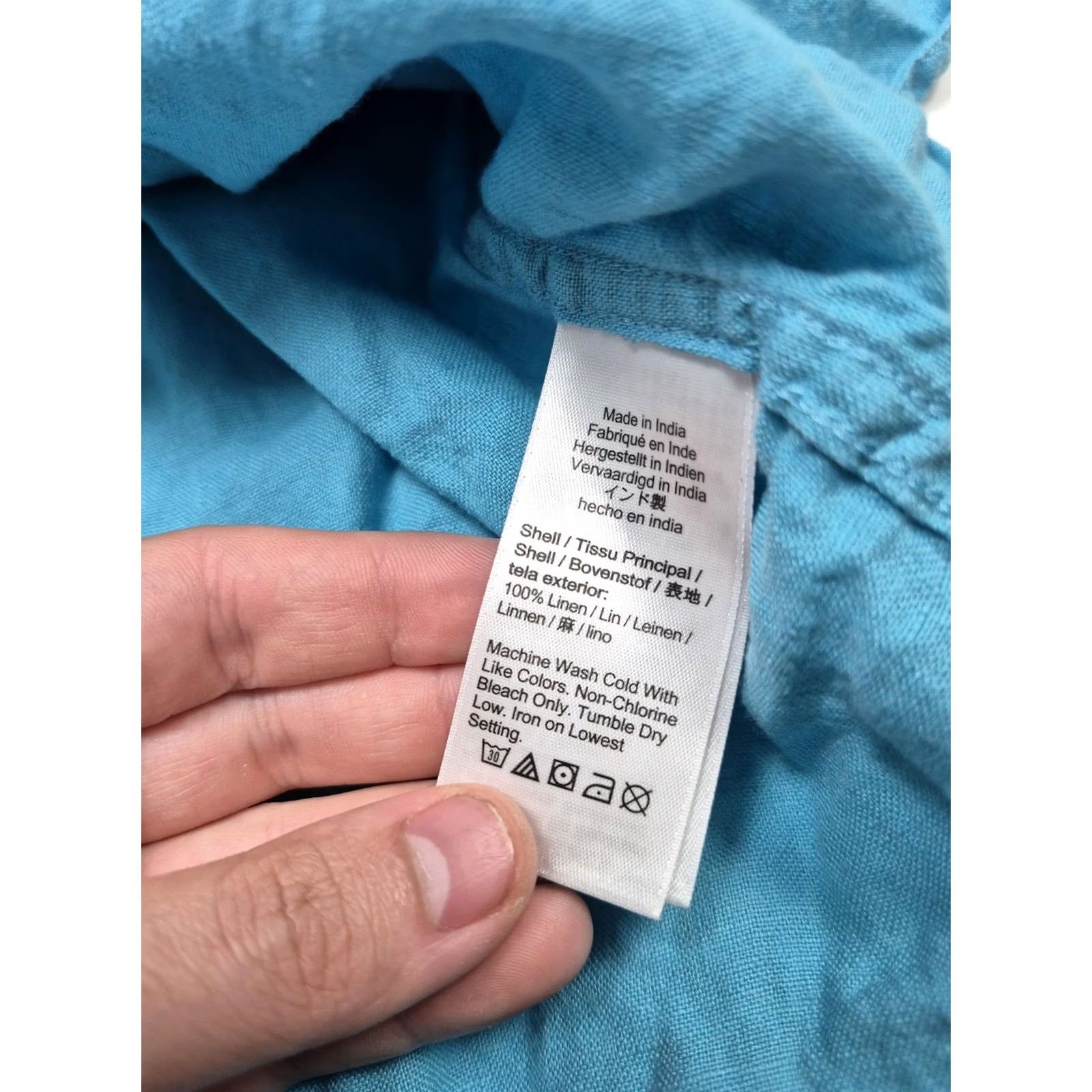 J.Crew J.Crew Shirt Mens LT Blue Irish Linen Classic Fit Button-Down Long Sleeve Size US L / EU 52-54 / 3 - 4 Thumbnail
