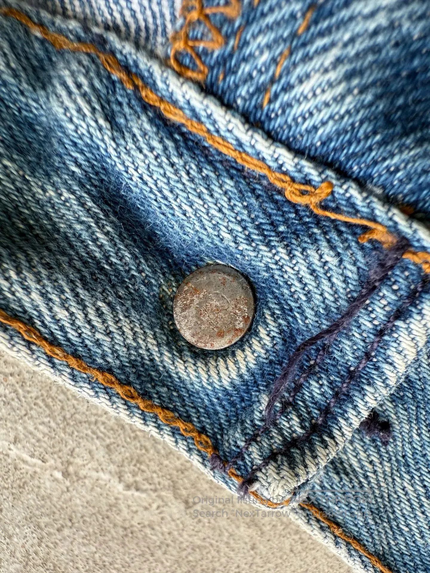 Vintage Vintage 60s JC Penney Distressed Straight Jeans. Size US 36 / EU 52 - 7 Thumbnail