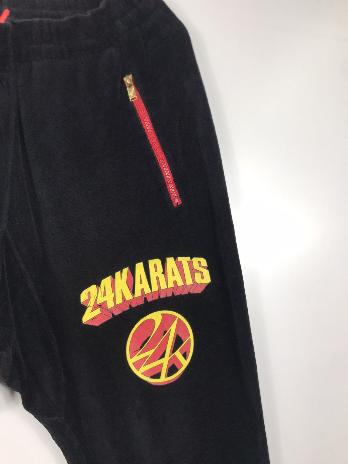 Japanese Brand ⚡️Vintage Y2K 24Karats Exile Tribe Velvet Sweatpants Size US 38 / EU 54 - 5 Thumbnail