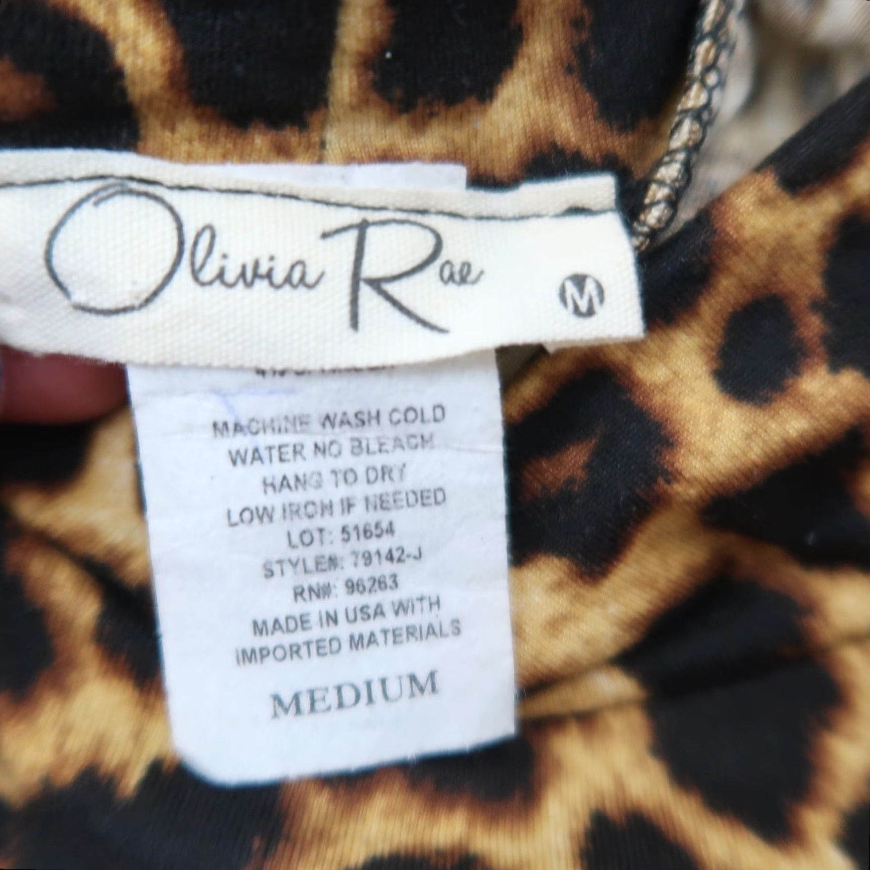 Vintage VINTAGE Olivia Rae brown leopard print long sleeve mockneck top M Womens Mock Neck T-Shirt Animal Print 90s 2000s Size M / US 6-8 / IT 42-44 - 5 Thumbnail