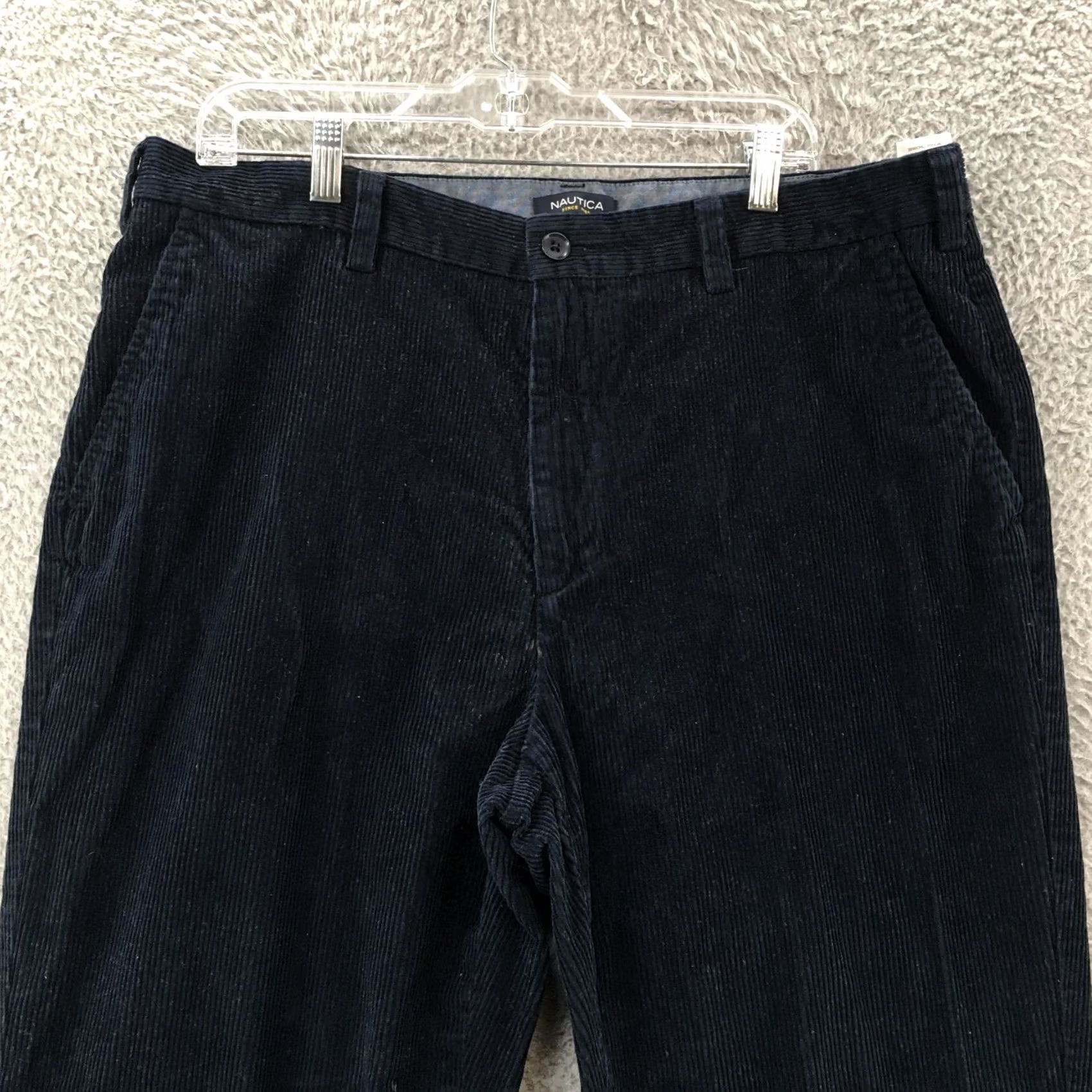 Nautica Nautica Corduroy The Deck Pants Mens 38x34 Blue Classic Fit Zip Shirt Size US 38 / EU 54 - 2 Thumbnail
