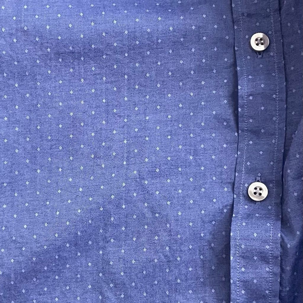 Michael Kors MICHAEL KORS Men’s Blue Cosmic Spots Dress Shirt Slim Fit XL Size US L / EU 52-54 / 3 - 3 Thumbnail