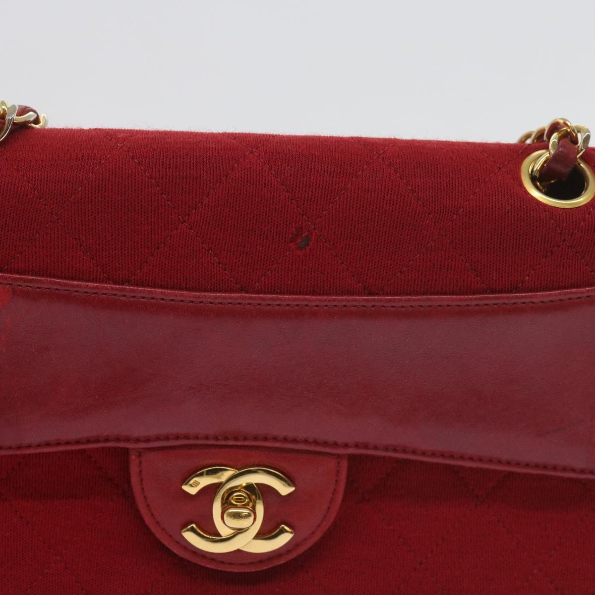 Chanel CHANEL Matelasse Chain Shoulder Bag Canvas Red CC Size ONE SIZE - 2 Thumbnail