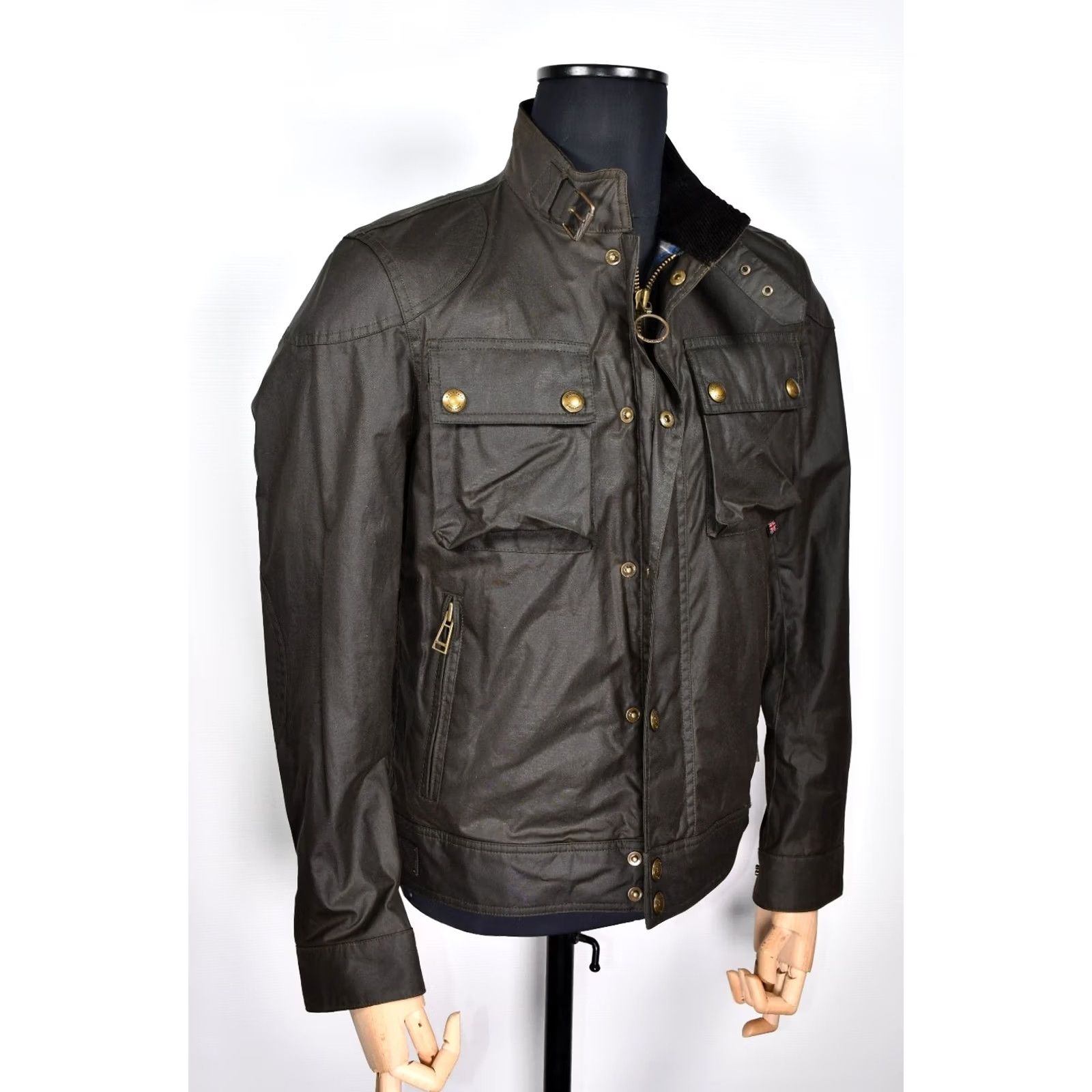 Belstaff Belstaff Racemaster Jacket Men's 38 Waxed Cotton Brown Logo Vintage? (No) Size US XXS / EU 40 - 7 Thumbnail