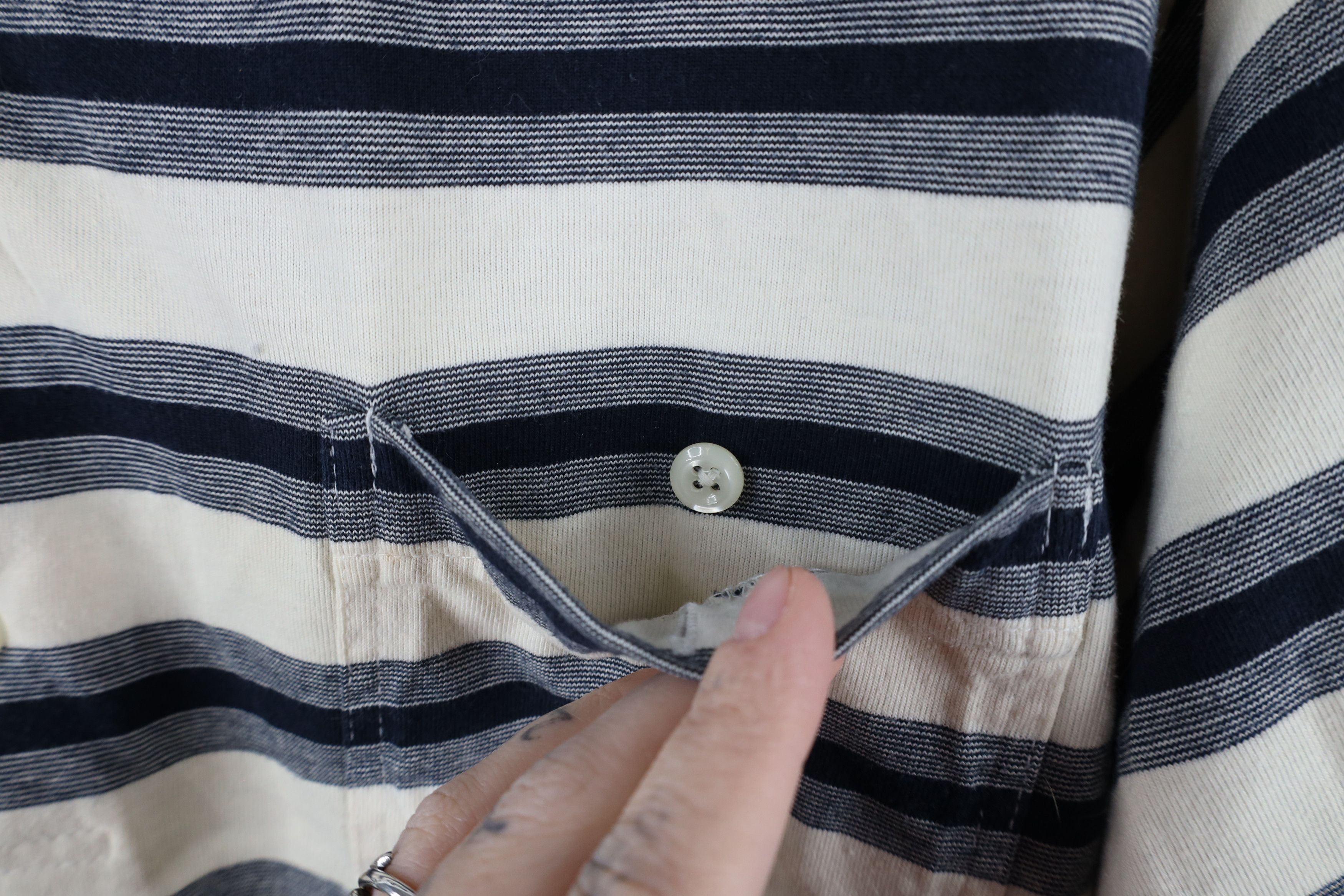 Vintage Vintage 90s Streetwear Striped Knit Collared Polo Shirt Size US XXL / EU 58 / 5 - 5 Thumbnail