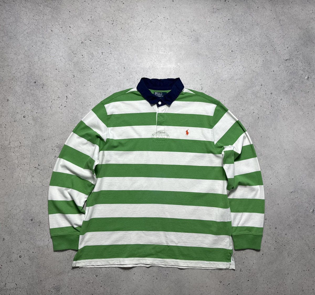 Polo Ralph Lauren Polo Ralph Lauren Striped Rugby Sweatshirt Vintage Size XXL Size US XXL / EU 58 / 5 - 1 Thumbnail