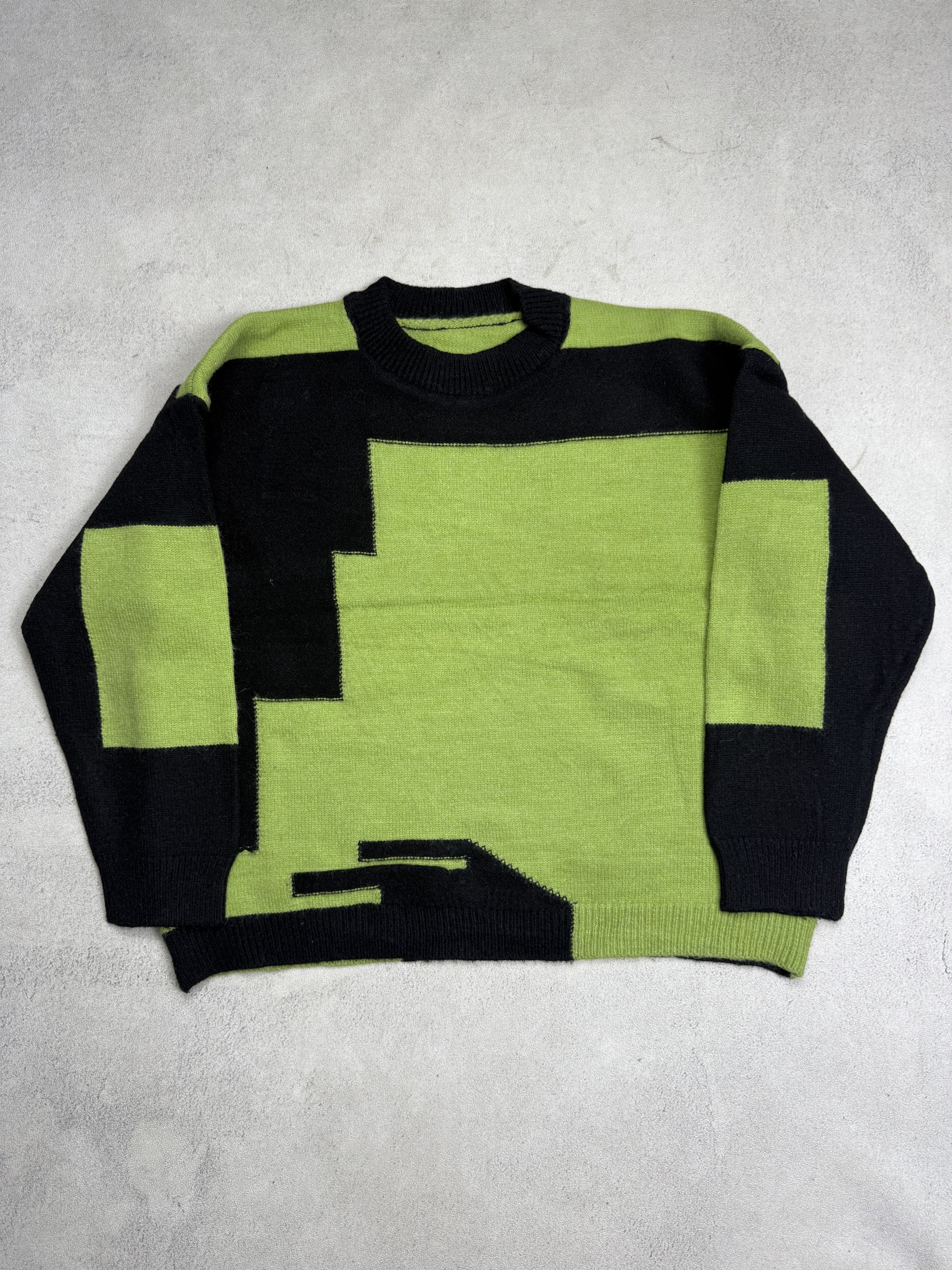 Japanese Brand NOVO 2021 Abstract Pattern Knit Sweater Oversized Boxy Size US S / EU 44-46 / 1 - 1 Thumbnail