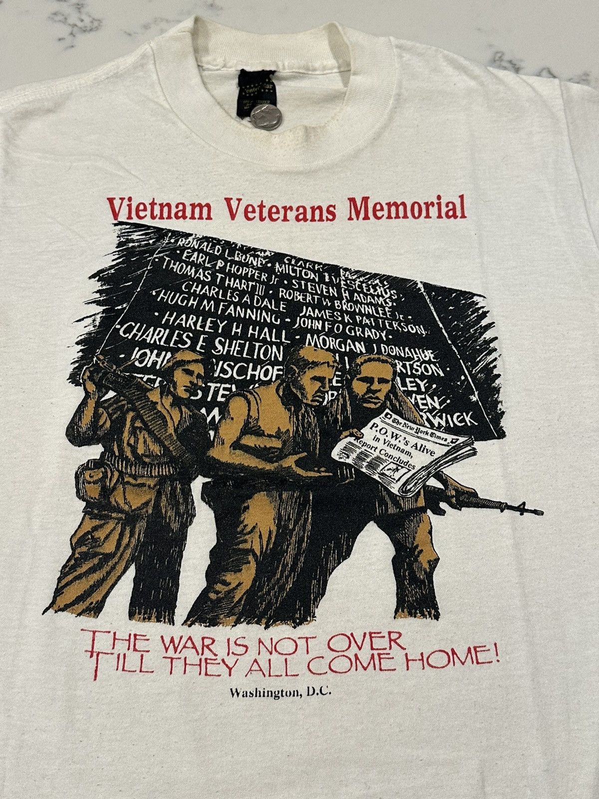 Vintage Vintage 1980s Vietnam Veterans Memorial T-Shirt Size Small Size US S / EU 44-46 / 1 - 2 Thumbnail