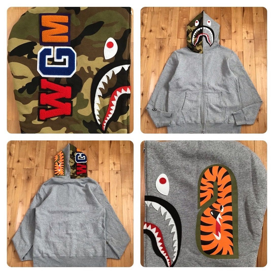 Bape 2024 BAPE CAMO 1st Shark full zip hoodie a bathing ape Size US L / EU 52-54 / 3 - 1 Thumbnail