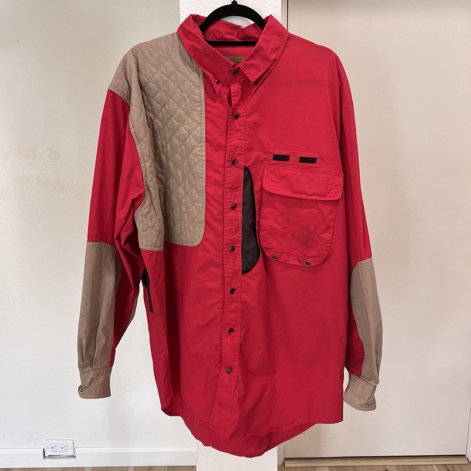 Other Vtg Lewis Creek 2XL Long Sleeve Shooting Shirt Red Quilted Size US XXL / EU 58 / 5 - 1 Thumbnail