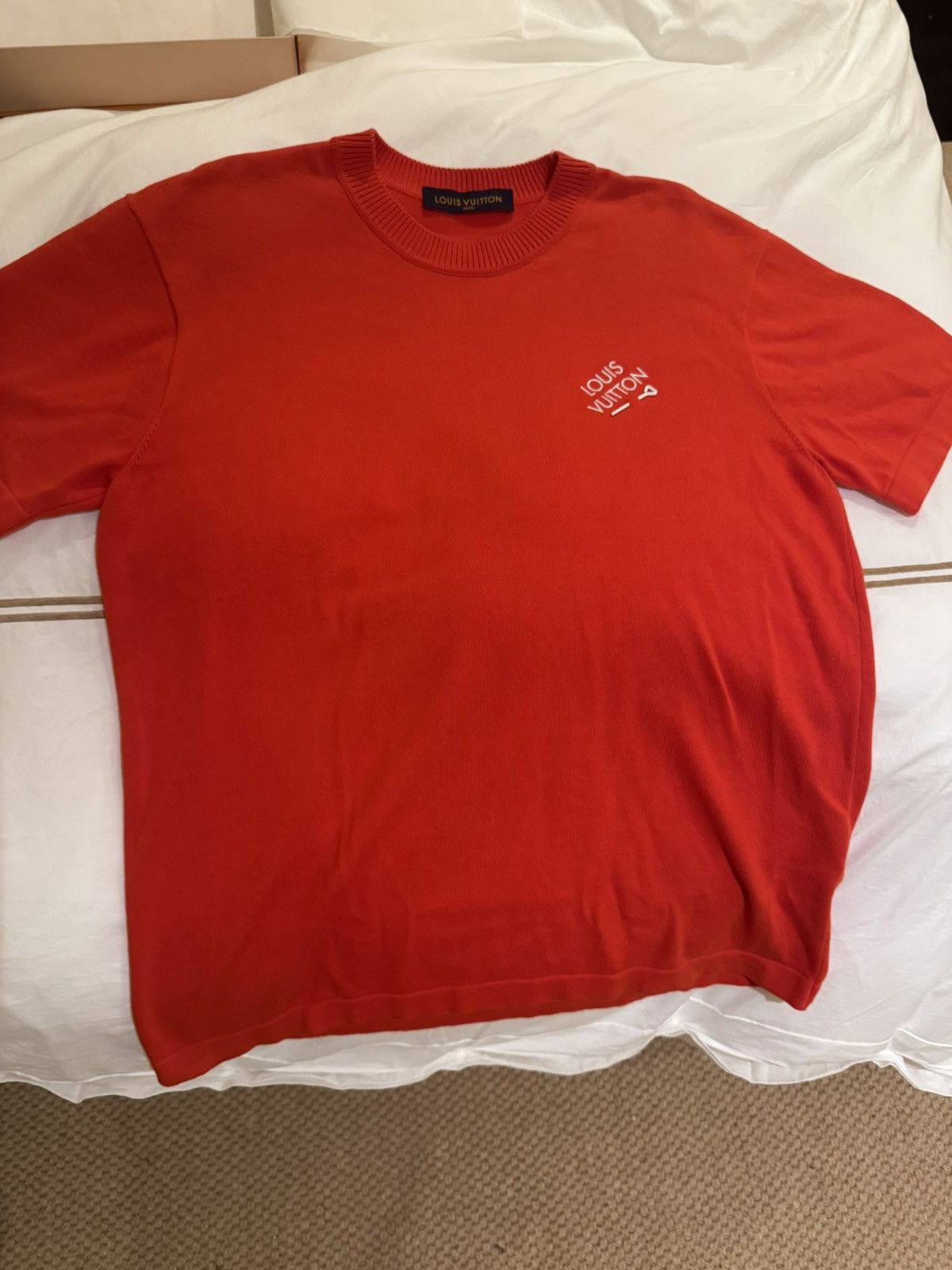 Louis Vuitton Rare Louis Vuitton Orange DMC Logo Knit Shirt – Size M Size US M / EU 48-50 / 2 - 1 Thumbnail