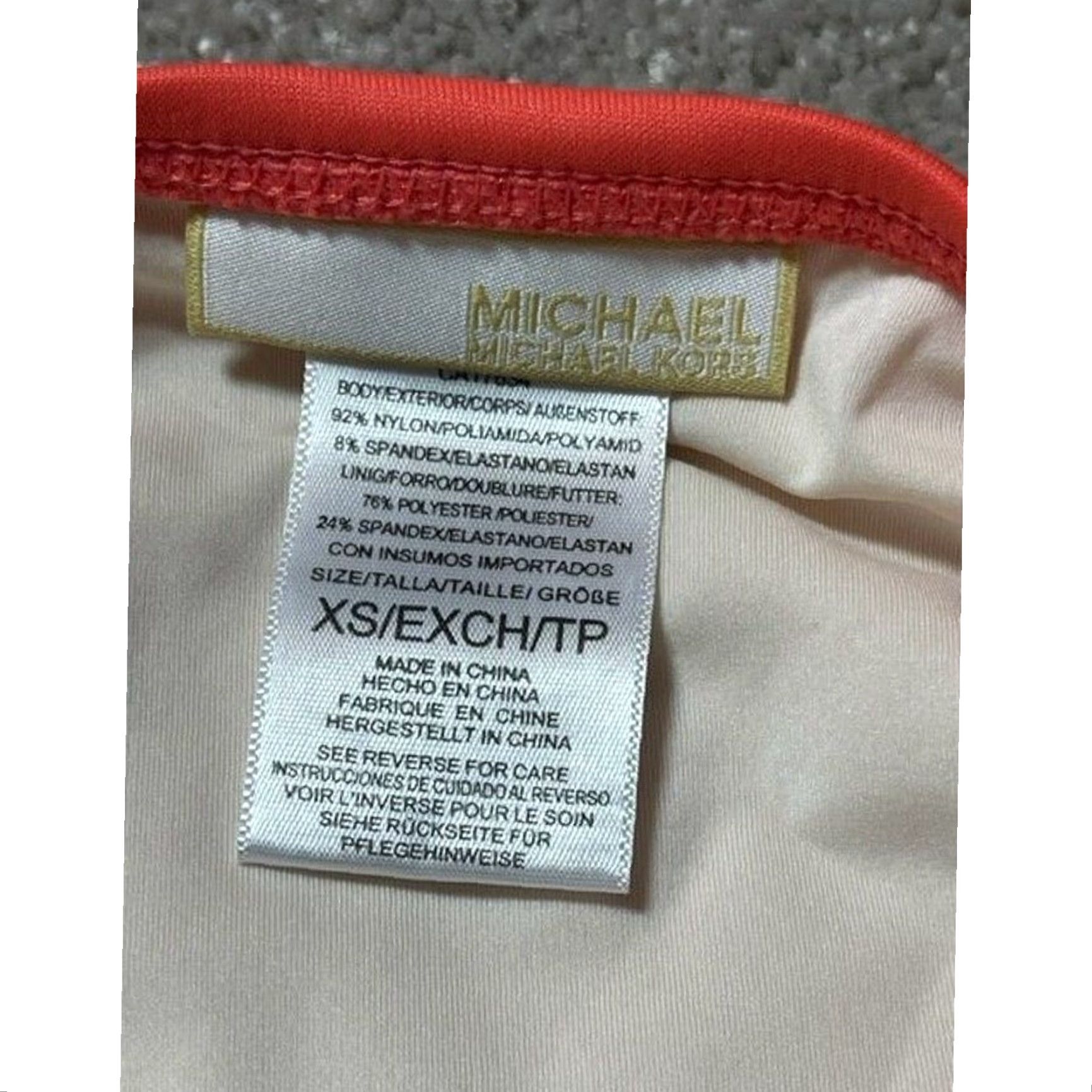 Michael Kors Michael Kors Bikini Bottom XS Bright Coral Retro 80s 90s Y2K Chic Swim Designer Women XS Solid Nylon Spandex Hand Wash Only Size 26" / US 2 / IT 38 - 5 Thumbnail