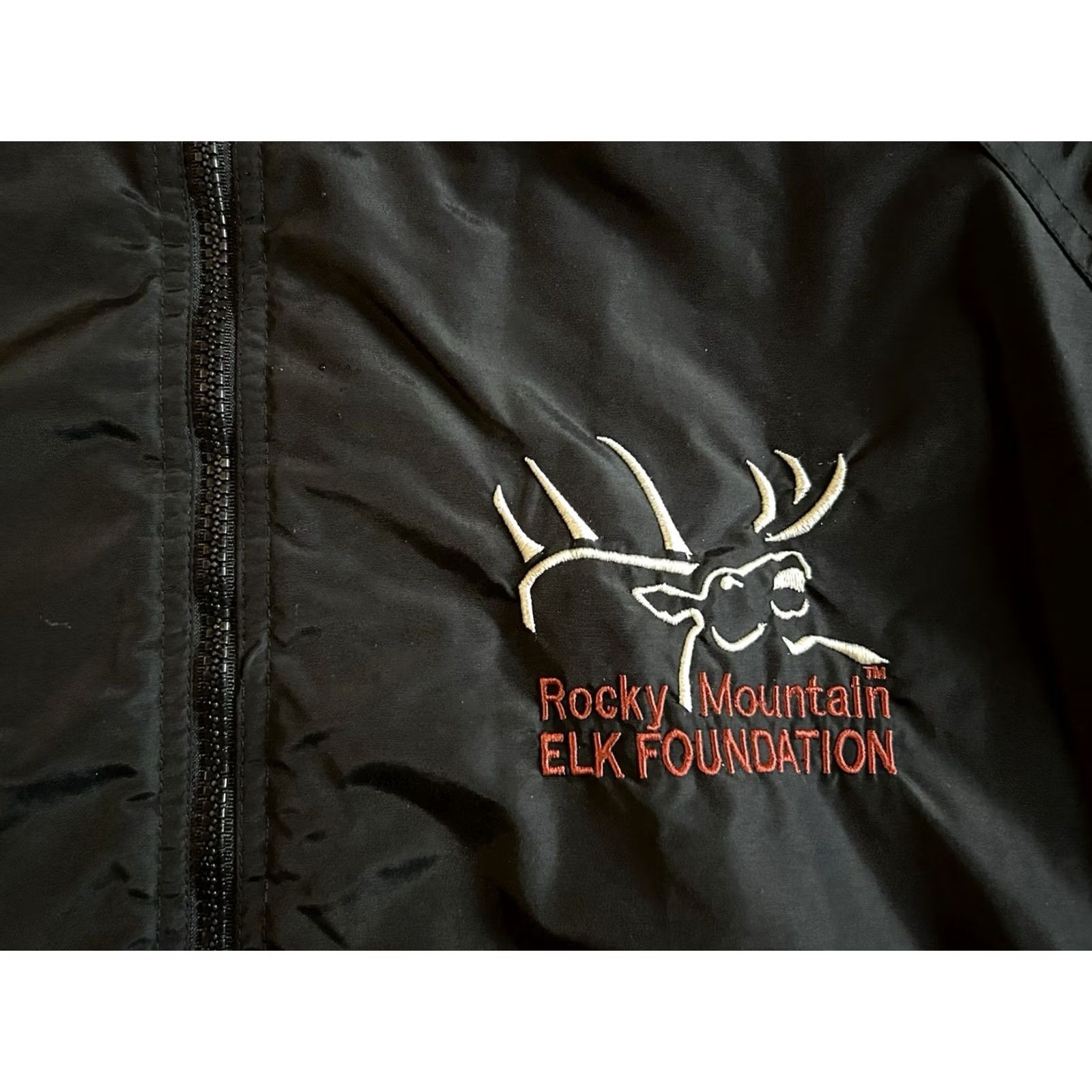 Vintage VINTAGE Rocky Mountain Elk Foundation Embroidered Black Bomber Jacket Mens XL Double Sided Size US XL / EU 56 / 4 - 4 Thumbnail