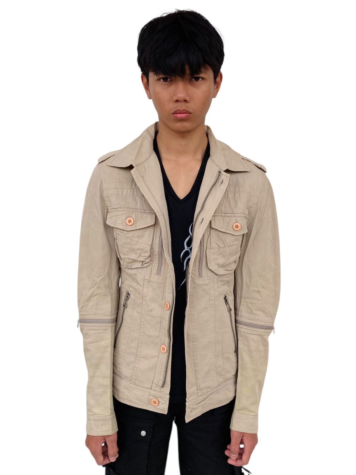 If Six Was Nine 2000s GOA - Apocalypse Style Multizip Shirt Jacket Size US M / EU 48-50 / 2 - 3 Thumbnail