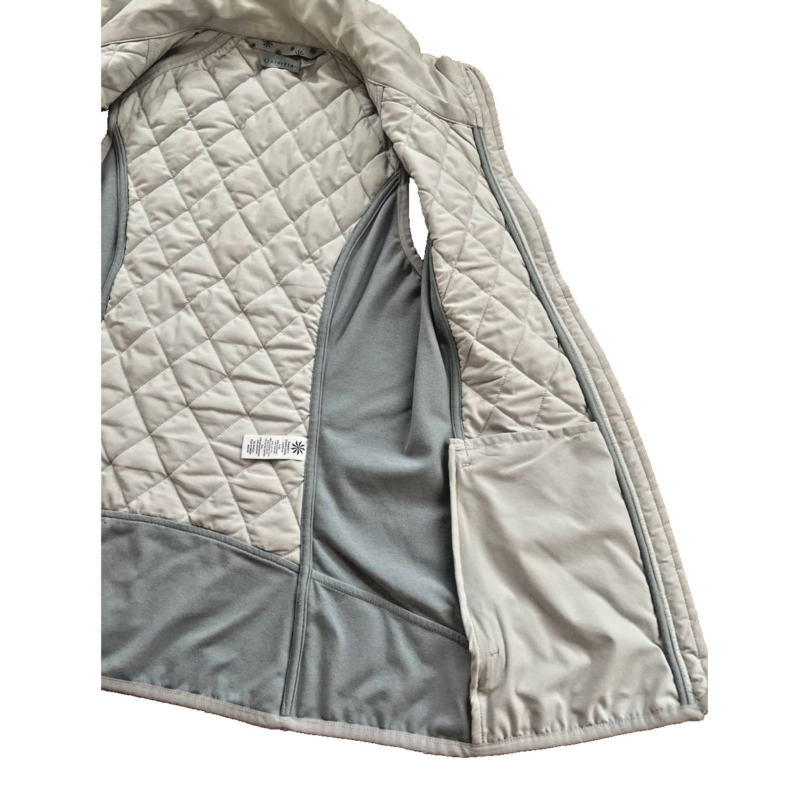 Athleta Athleta Women's White Gray Upside Vest Full XS A001877 Size XS / US 0-2 / IT 36-38 - 11 Thumbnail