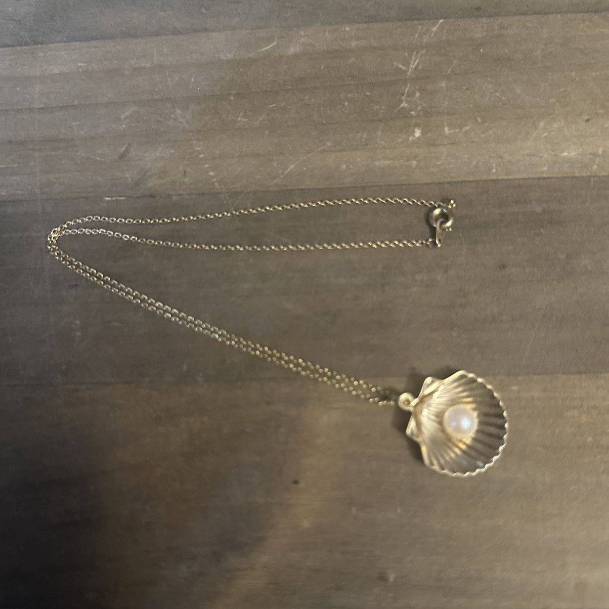 Vintage Vintage clam shell with pearl pendant necklace Size ONE SIZE - 2 Thumbnail