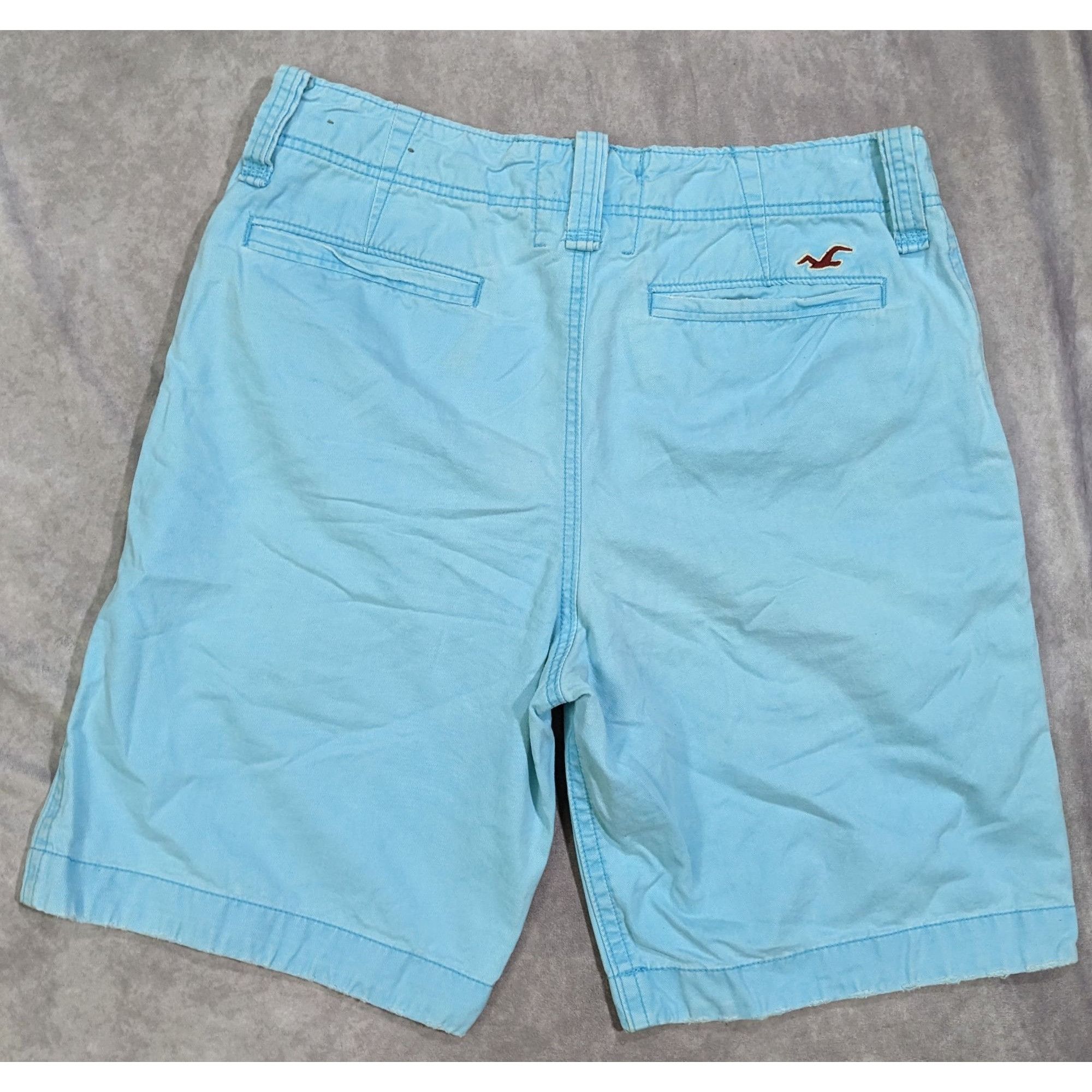 Hollister Preppy Light Blue Summer Shorts by Hollister Size US 32 / EU 48 - 9 Thumbnail