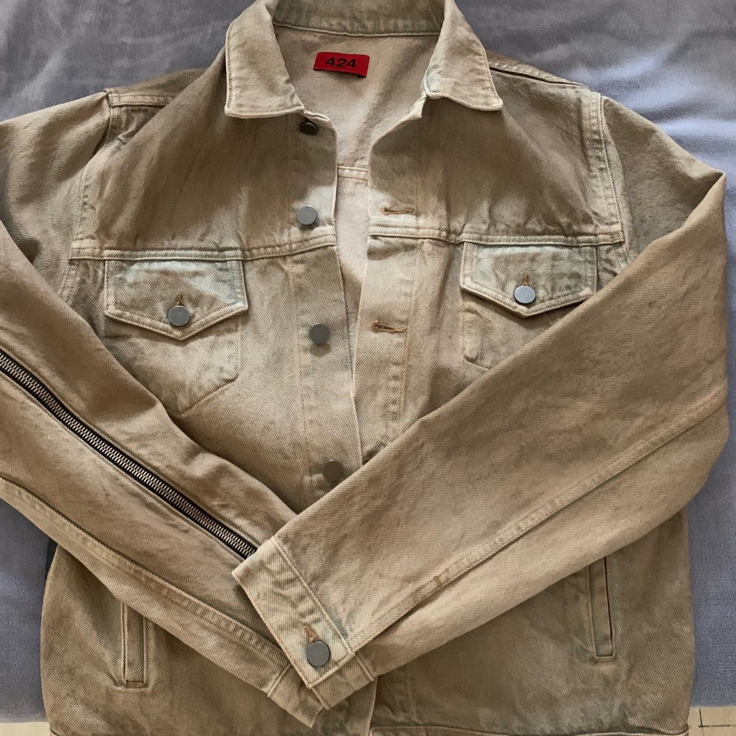 424 424 on Fairfax Paisley Denim Jacket S Size US S / EU 44-46 / 1 - 1 Thumbnail