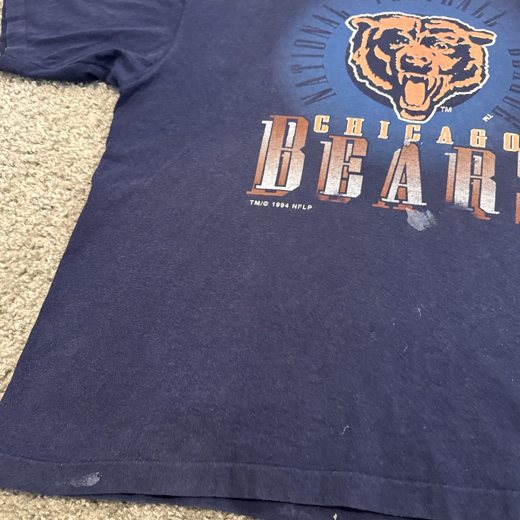 NFL VINTAGE Chicago Bears NFL Football Logo T-Shirt XL Men Blue XL Shirts Logo 1994 NFL Football Mens Size US XL / EU 56 / 4 - 5 Thumbnail