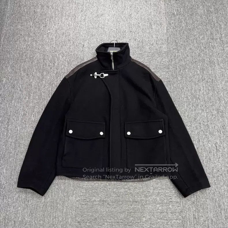 Hermes Hermes Wool and Leather Blended Jacket Size US L / EU 52-54 / 3 - 1 Thumbnail