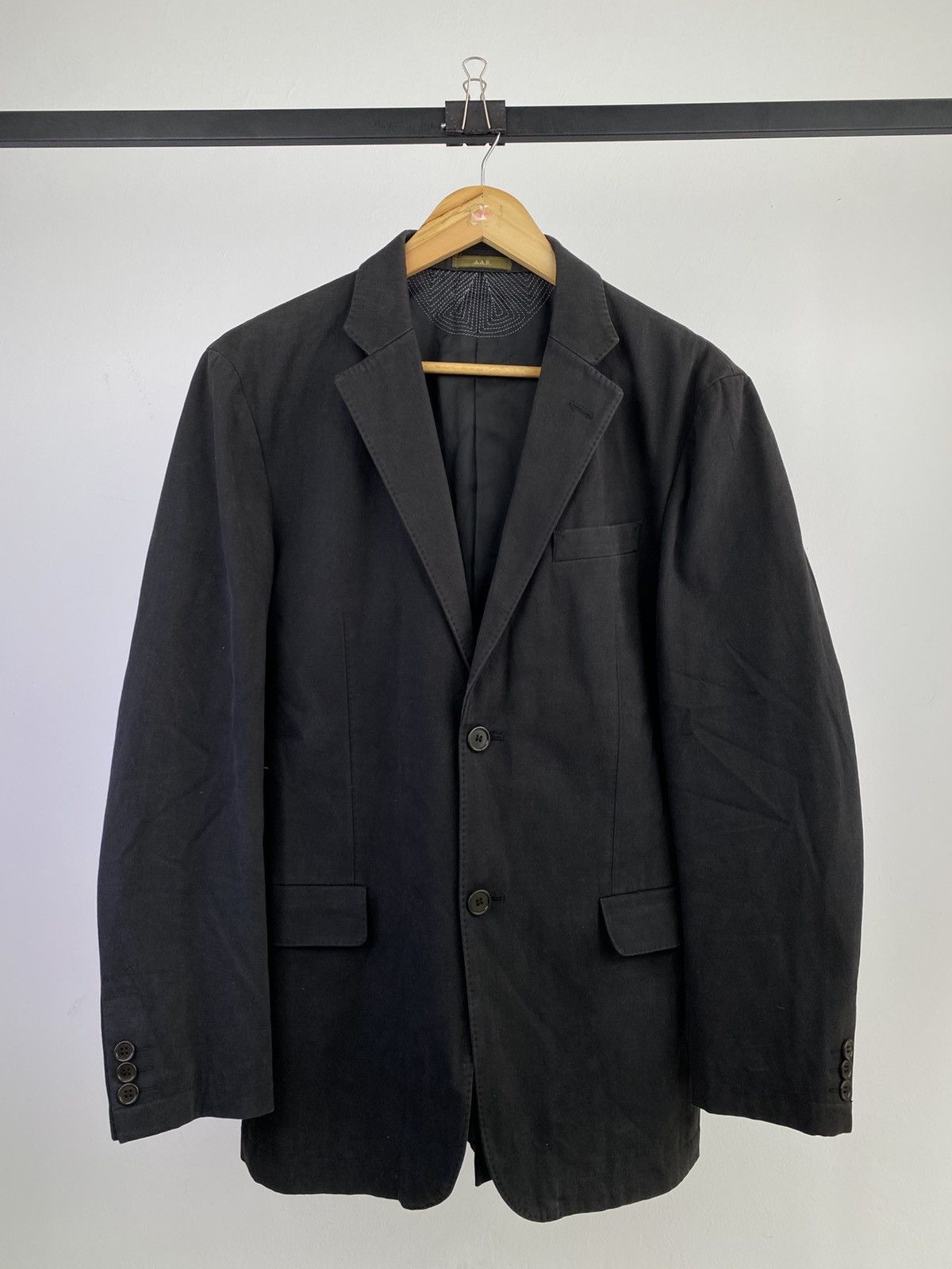 Yohji Yamamoto Vintage 90's A.A.R Yohji Design Studio Cotton Blazer Jacket Size US L / EU 52-54 / 3 - 1 Thumbnail