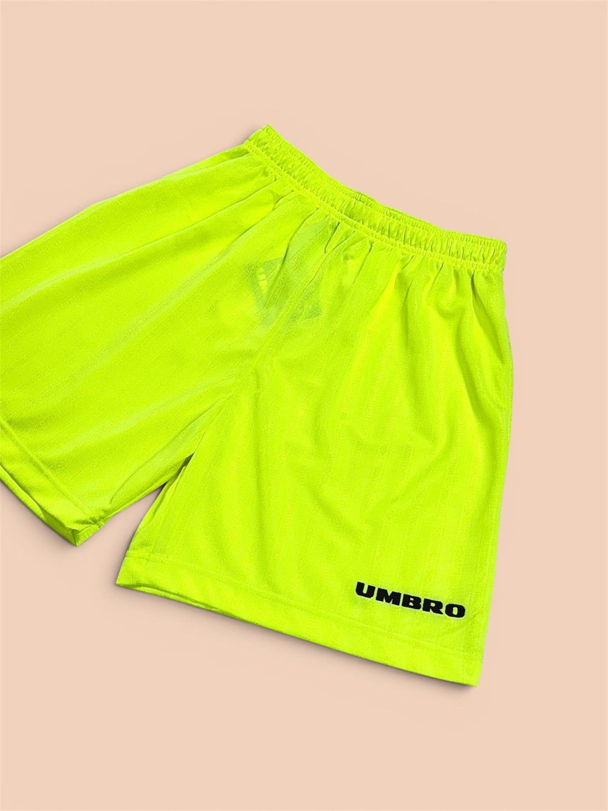 Umbro New! Vintage 90s Umbro Striped Embroidered Neon Shorts Size US 30 / EU 46 - 2 Thumbnail