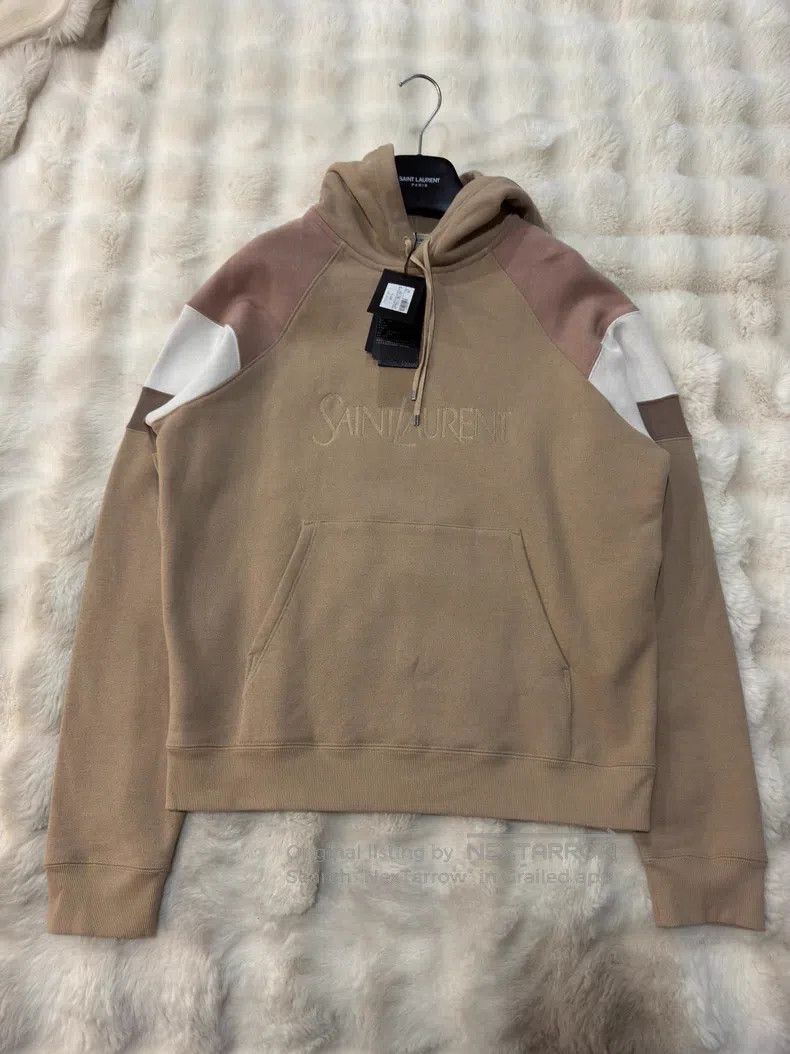 Saint Laurent Paris Saint Laurent Paris Embroidered Contrast Color Men's Hoodi Size US L / EU 52-54 / 3 - 1 Thumbnail