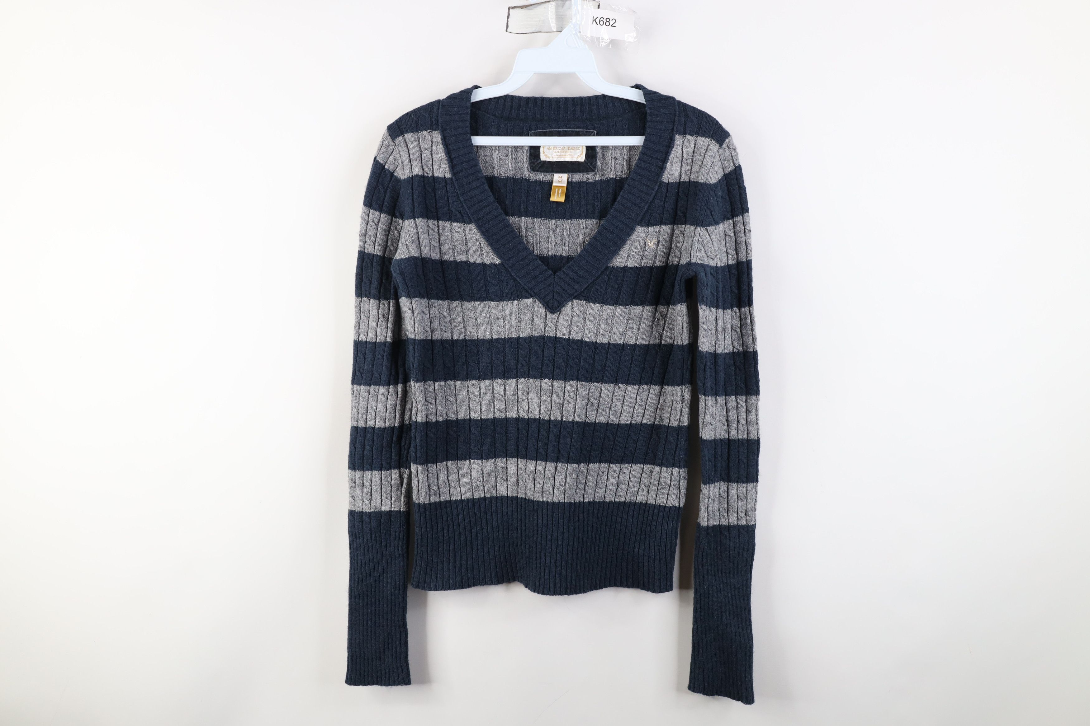 American Eagle Outfitters Vintage 90s Y2K American Eagle Wool Cable Knit Sweater Size M / US 6-8 / IT 42-44 - 1 Thumbnail