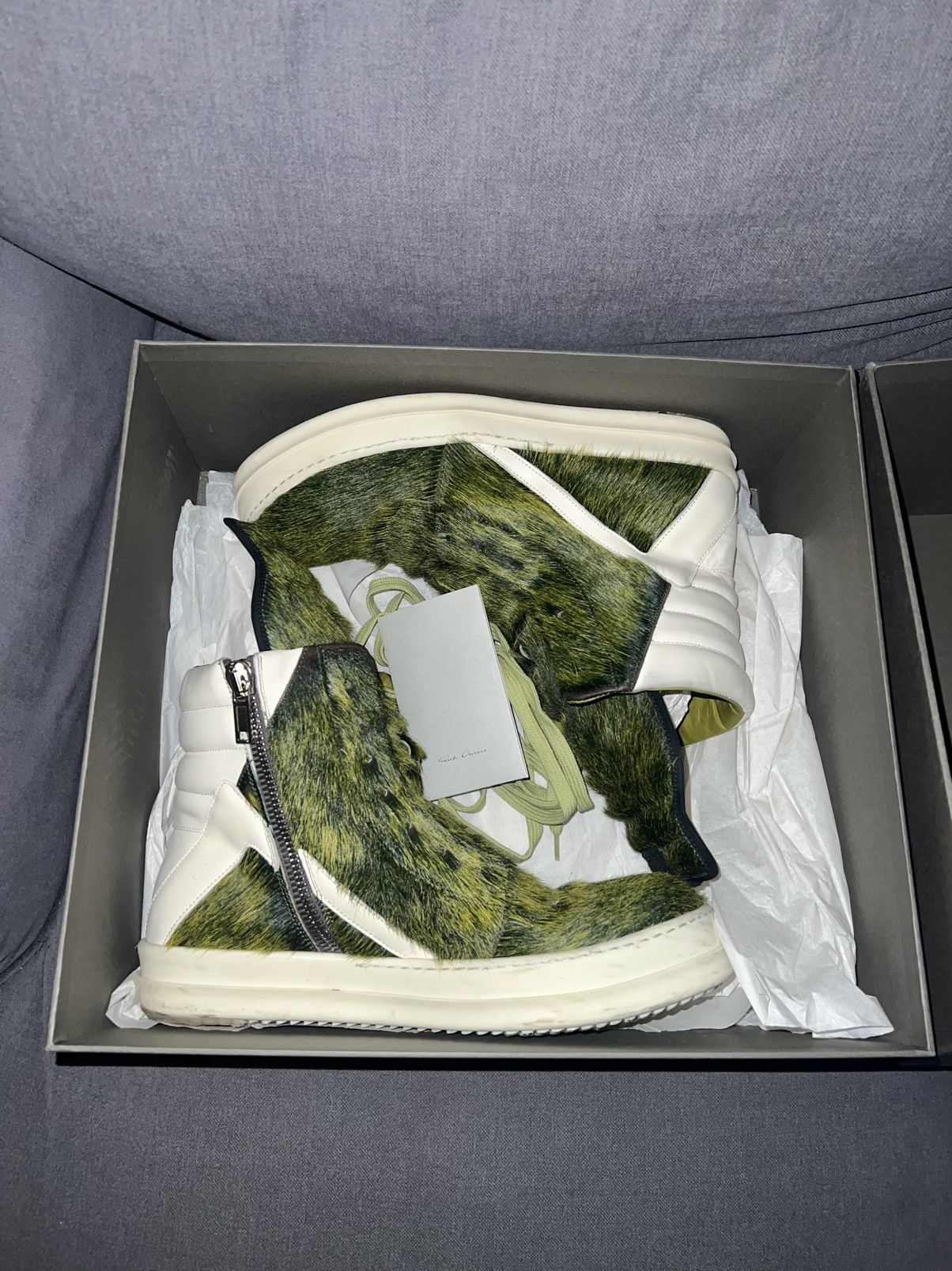 Rick Owens Rick Owens Pony Hair Geobasket Sneakers – Size 43 Size US 10 / EU 43 - 6 Thumbnail