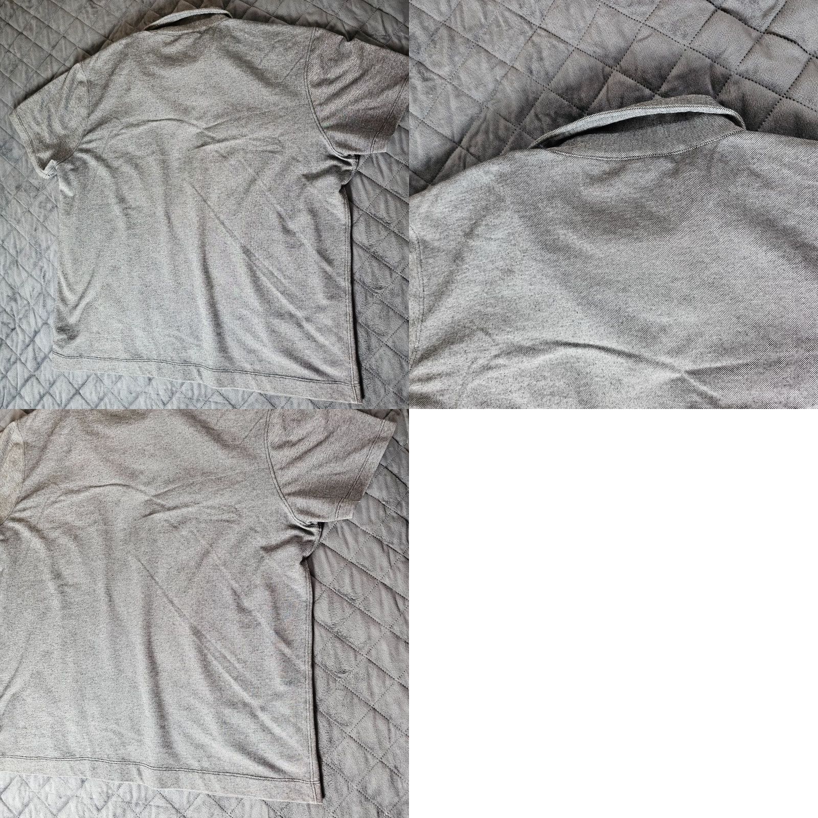 Michael Kors MICHAEL KORS Casual Polo Shirt Men L Gray Black Cotton Blend Slim Short Sleeve Collared Band Designer All Seasons Easy Care Lightweight Size US L / EU 52-54 / 3 - 8 Thumbnail