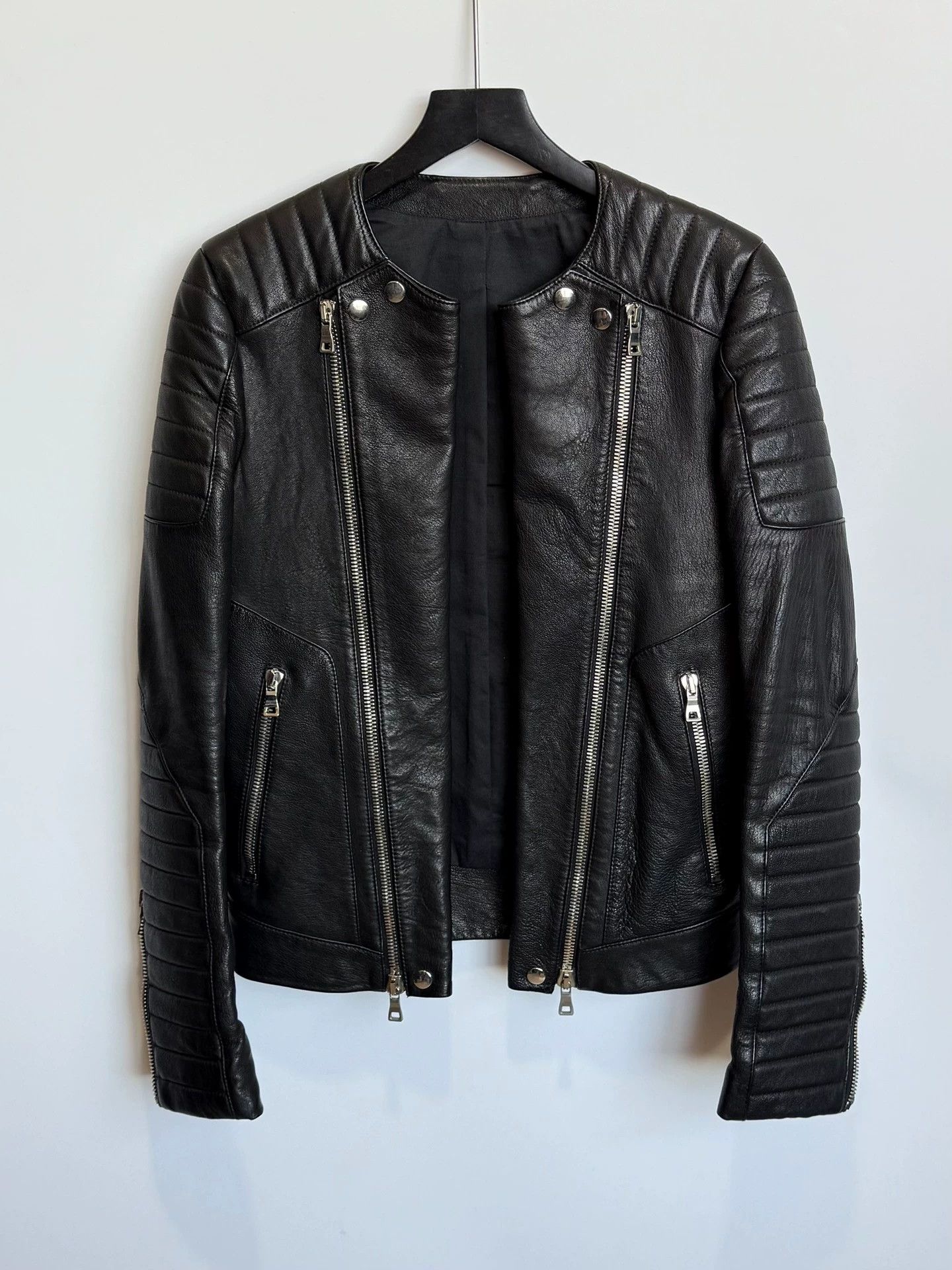 Balmain RARE Xavier De Rosnay SS11 Balmain Red Leather Teddy