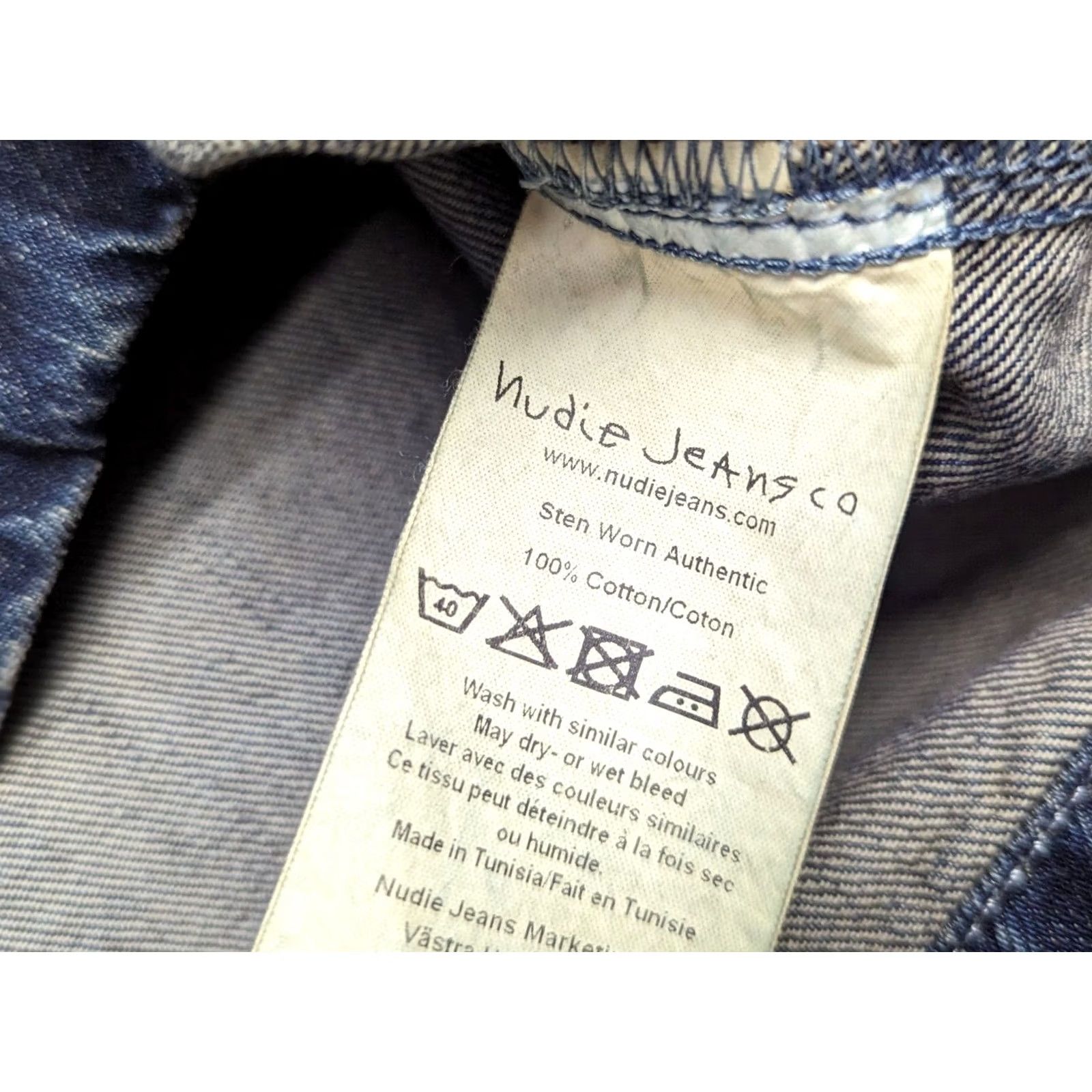 Nudie Jeans Nudie Jeans Sten Unisex Denim Jacket Medium Blue Collared Pocket Buttons Jacket Biker Style (Regular) Mens Womens Boys Girls Size US 31 - 7 Thumbnail
