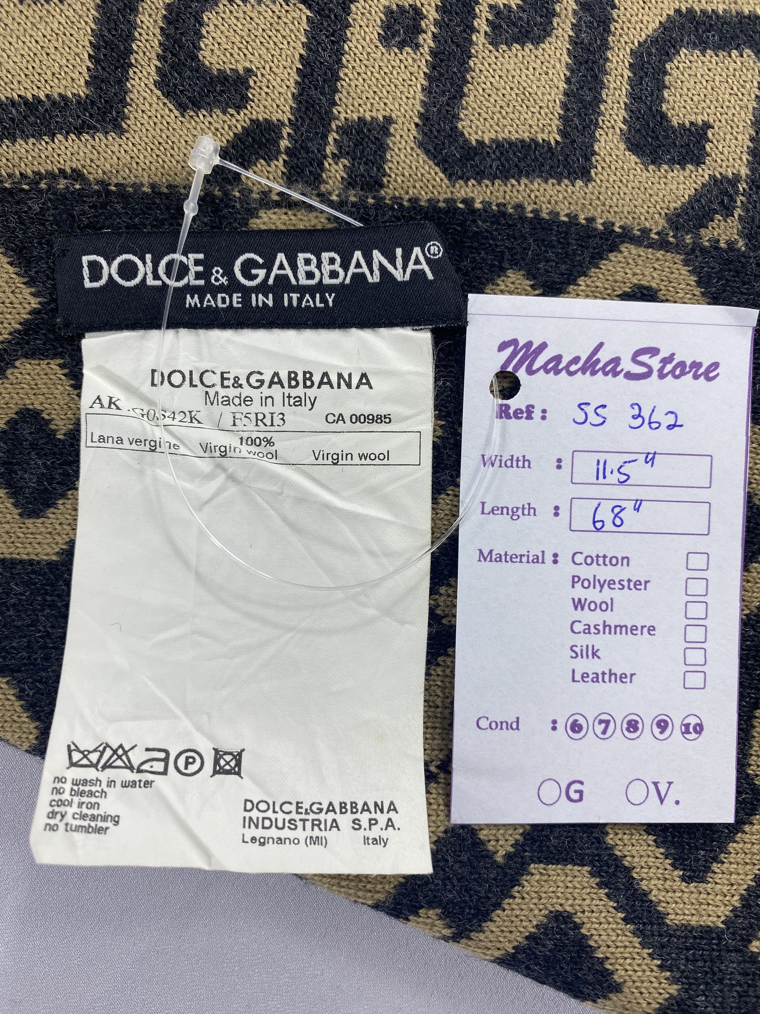 Dolce & Gabbana Dolce & Gabbana Monogram Scarf / Muffler / Neckwear Size ONE SIZE - 5 Thumbnail