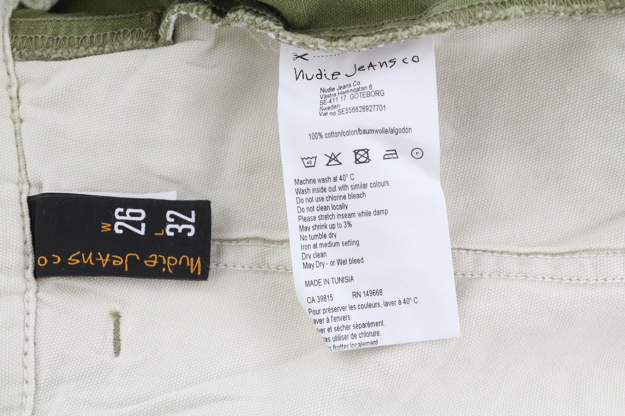 Nudie Jeans LOOSE ALVAR W26/L32 Beech Green Washed Jeans 82575 Size 26" / US 2 / IT 38 - 6 Thumbnail