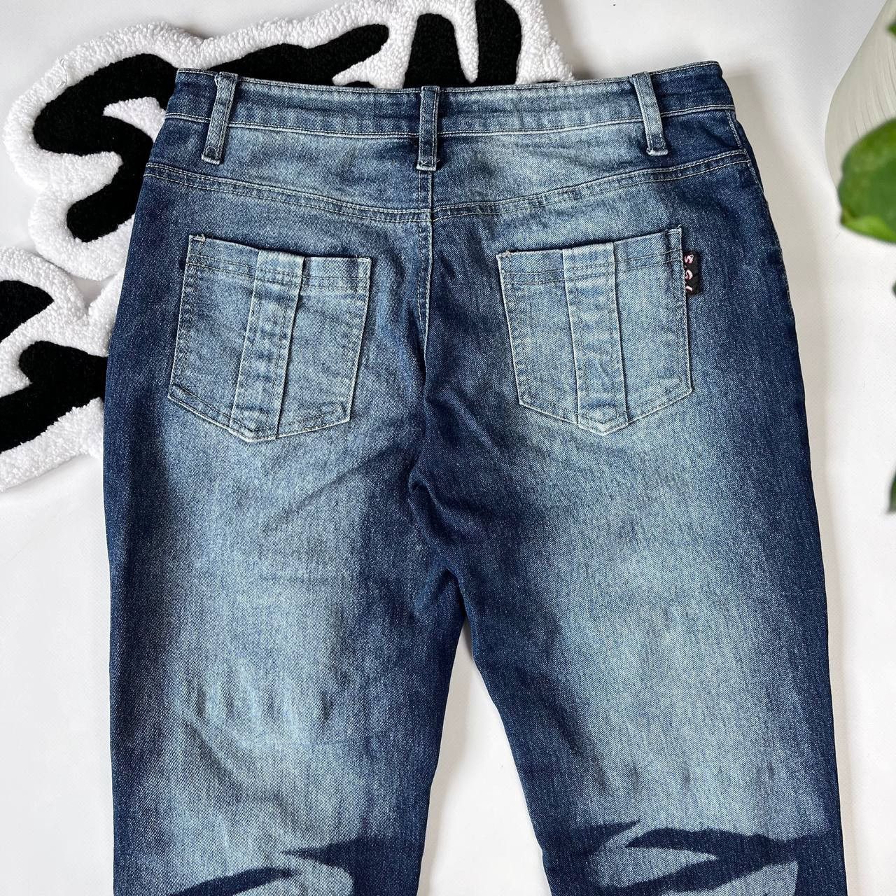 Japanese Brand × Vintage Y2K Designer Flared Patch Jeans Bell Bottom Size 29" - 7 Thumbnail