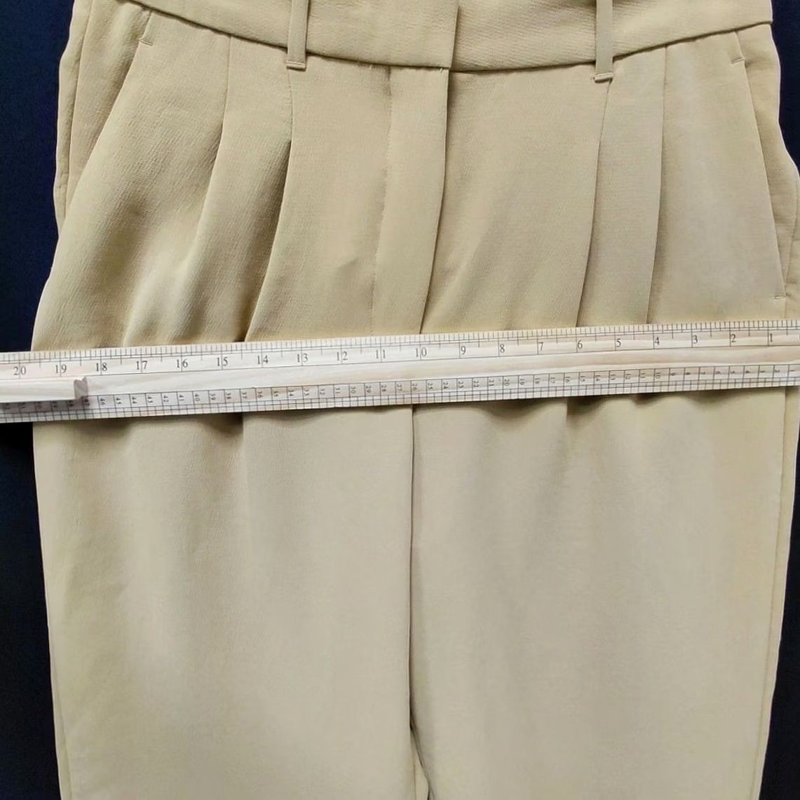 Vintage Wilfred Polyester Pants Beige Solid Regular Women Size 10 Size 32" / US 10 / IT 46 - 7 Thumbnail