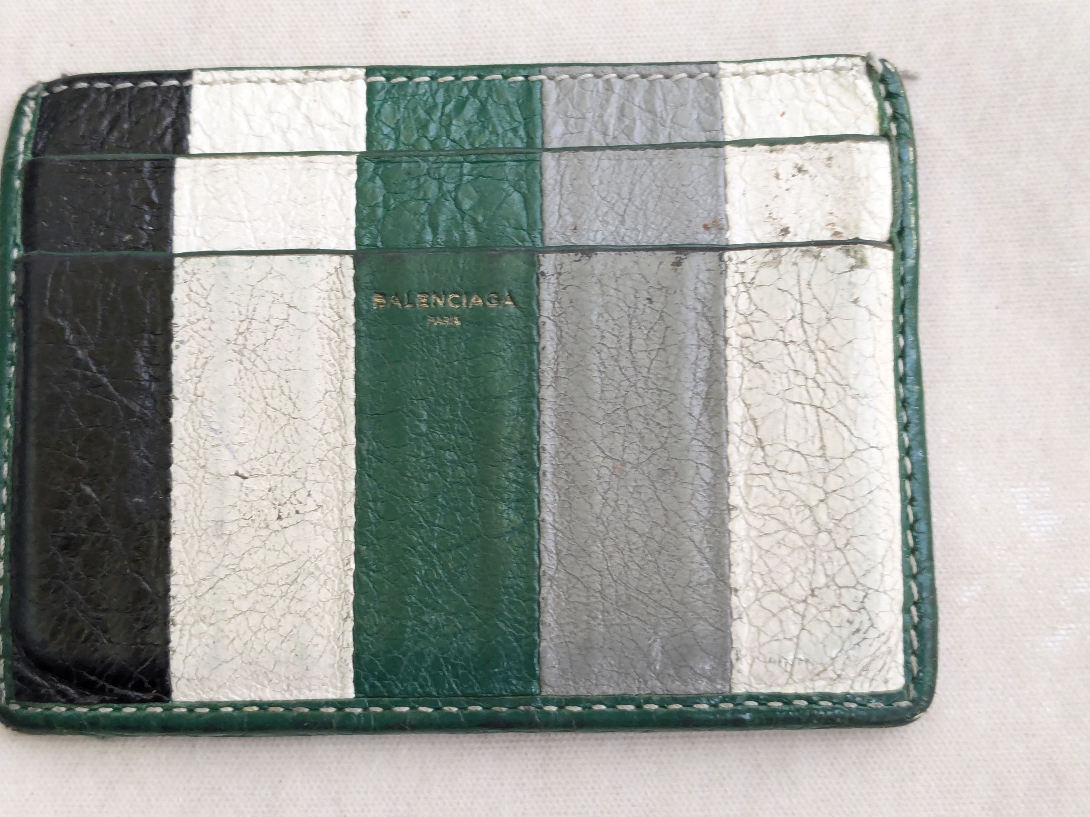 Balenciaga Balenciaga Cardholder Wallet Green Black White Bazaar Size ONE SIZE - 6 Thumbnail