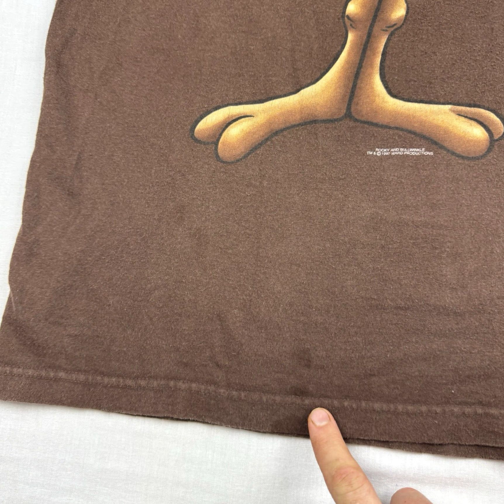 Vintage VINTAGE Stanley Desantis T-Shirt Adult Medium Brown Graphic Print 90s Cartoon Mens Size US M / EU 48-50 / 2 - 2 Thumbnail