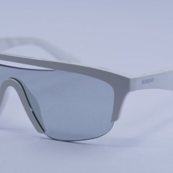 Burberry Burberry BE4460U 4172/69 Sunglasses White Shield Frame Size ONE SIZE - 6 Thumbnail