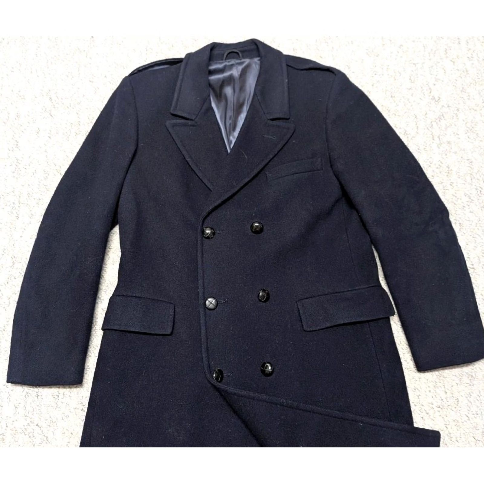Doublet VINTAGE Stratojac OVERCOAT Navy Blue Wool Double Breasted Long Coat M Chest 40 Navy Mens Size US M / EU 48-50 / 2 - 3 Thumbnail