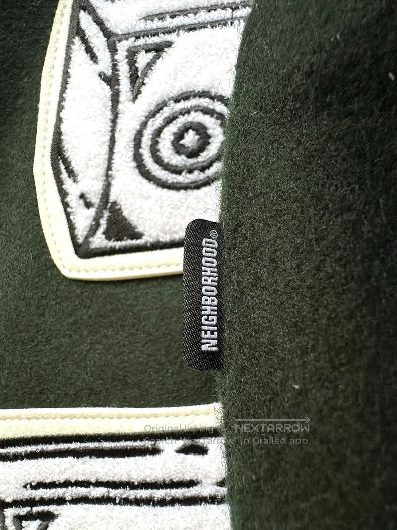 Neighborhood Neighborhood Wool Leather Sleeve Baseball Jacket Size US L / EU 52-54 / 3 - 7 Thumbnail