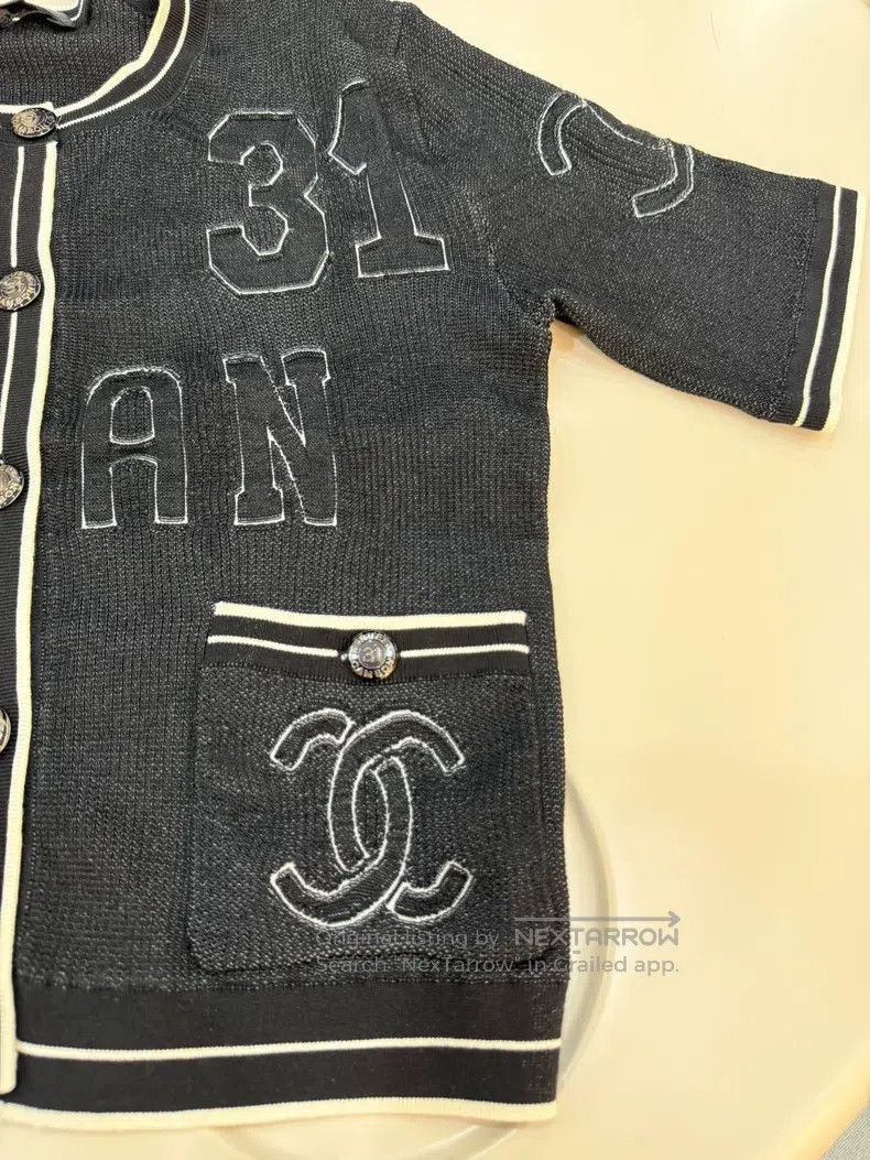 Chanel Chanel Beach series large letter logo knitted short sleeve Size XS / US 0-2 / IT 36-38 - 3 Thumbnail