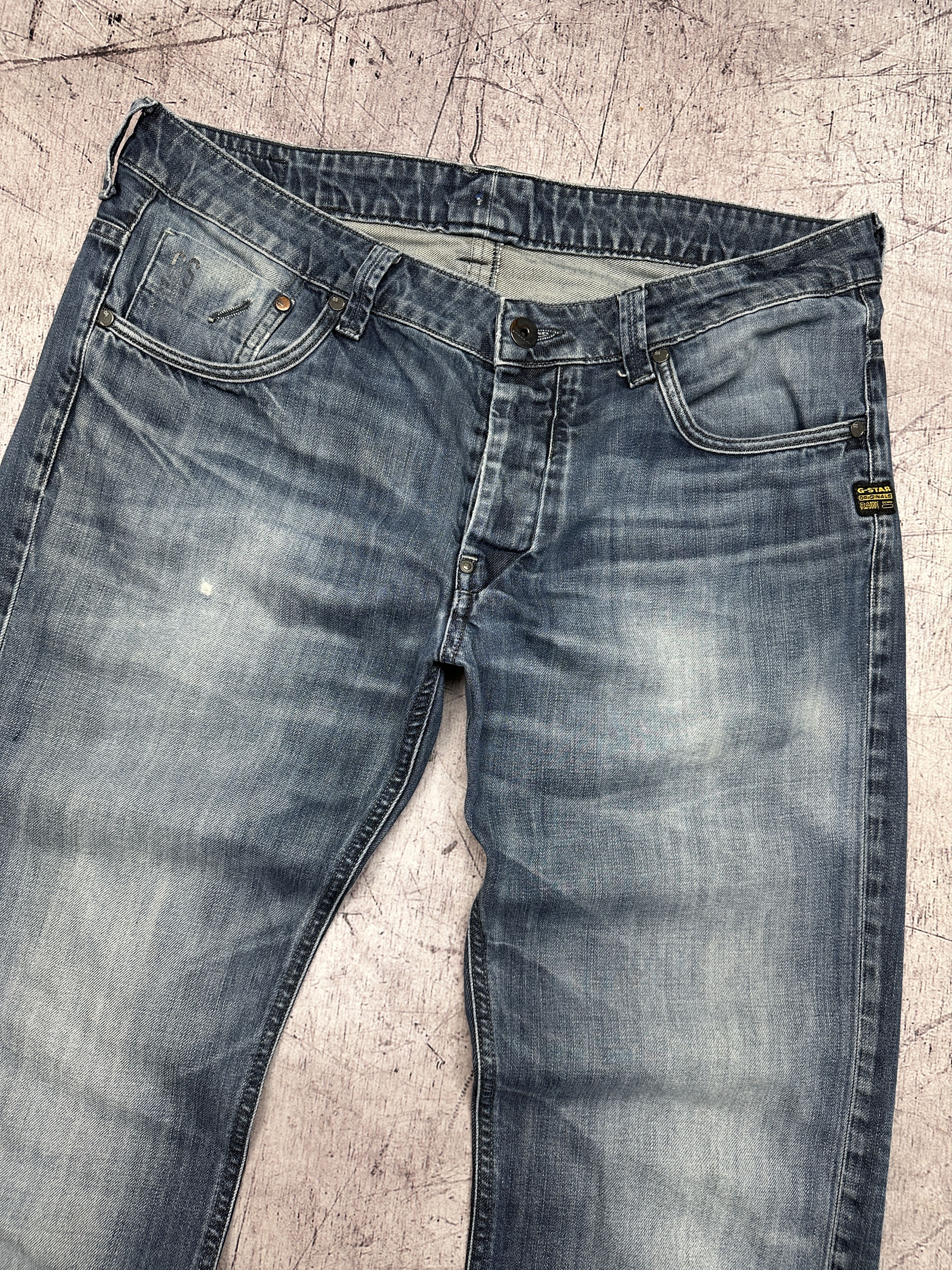 G-Star G Star Raw Attacc Low Straight Mens Denim Pants Jeans Size US 38 / EU 54 - 2 Thumbnail