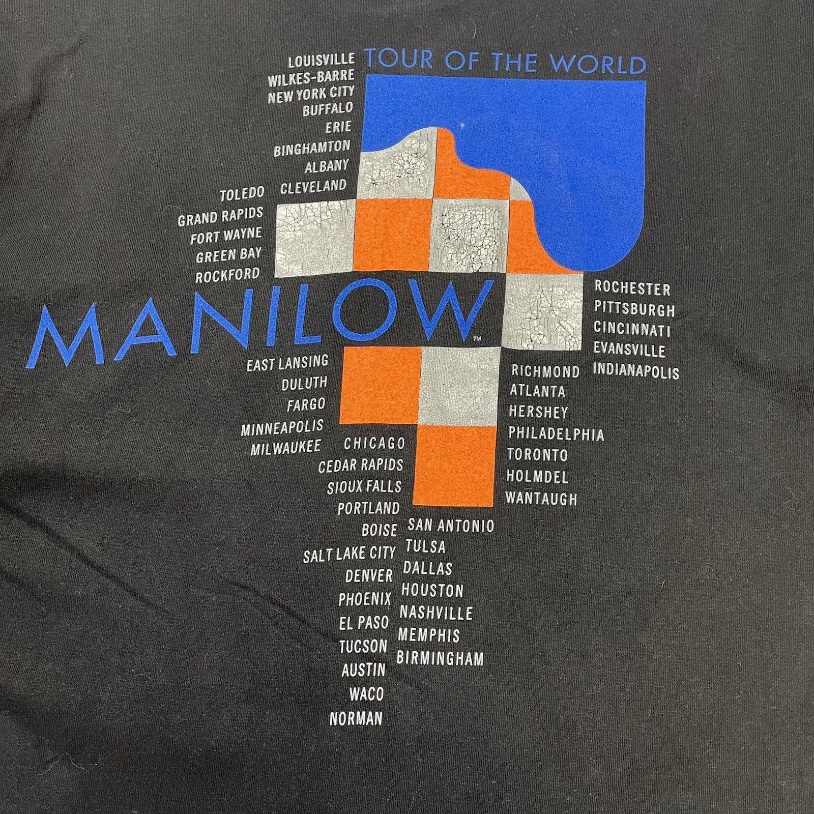 Other Vintage Winterland Barry Manilow Tour Single Stitch T Shirt Size US L / EU 52-54 / 3 - 7 Thumbnail