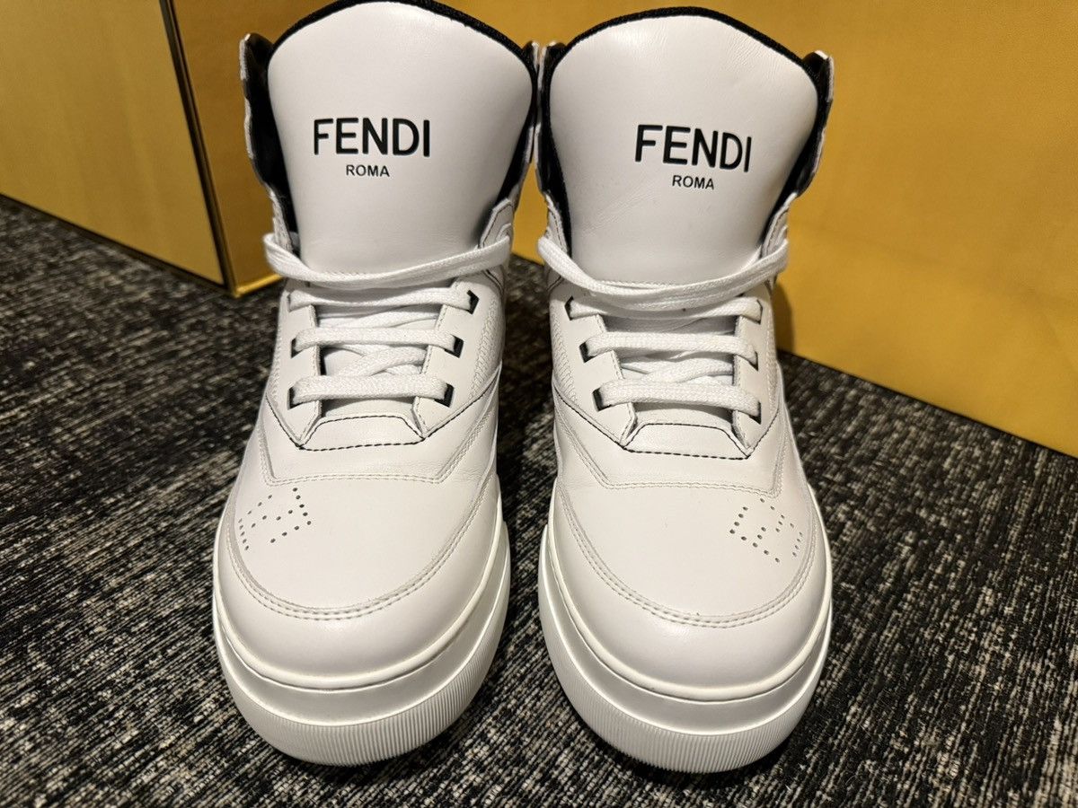 Fendi Tennis Fendi Leather Hightop Sneakers Model 7e1397a0u3f0454 Size US 8 / EU 41 - 7 Thumbnail
